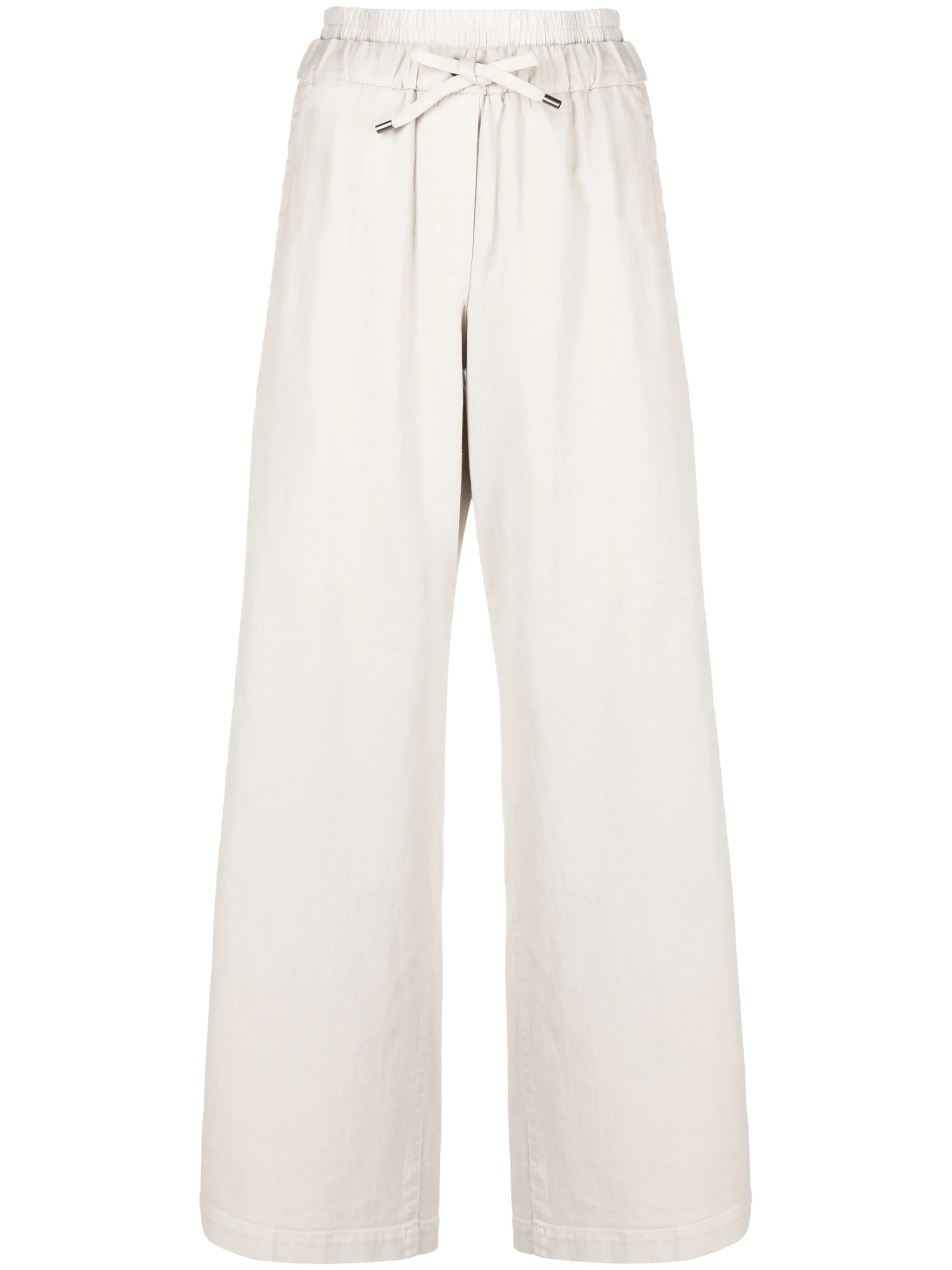straight-leg drawstring trousers