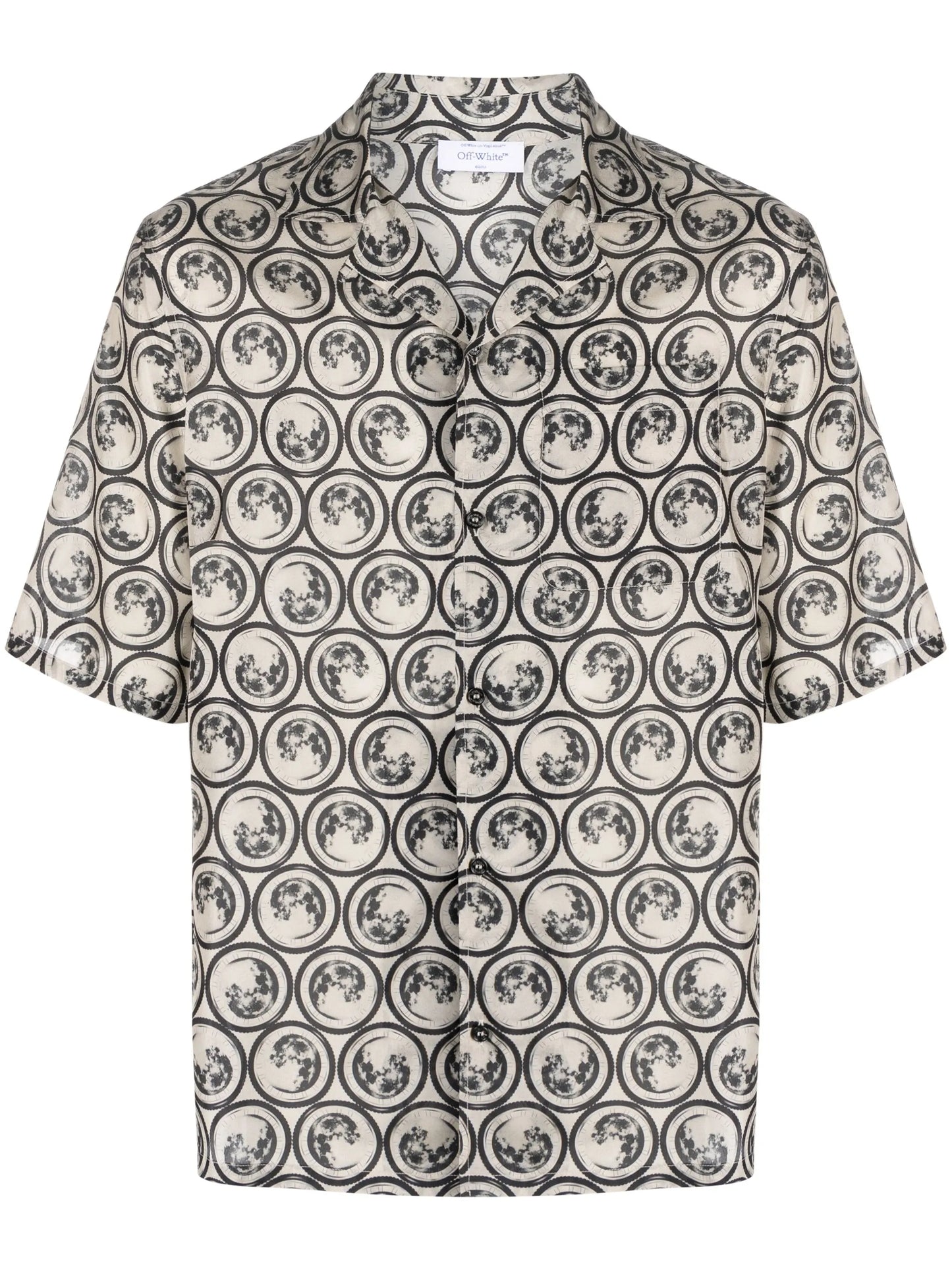 graphic-print silk shirt