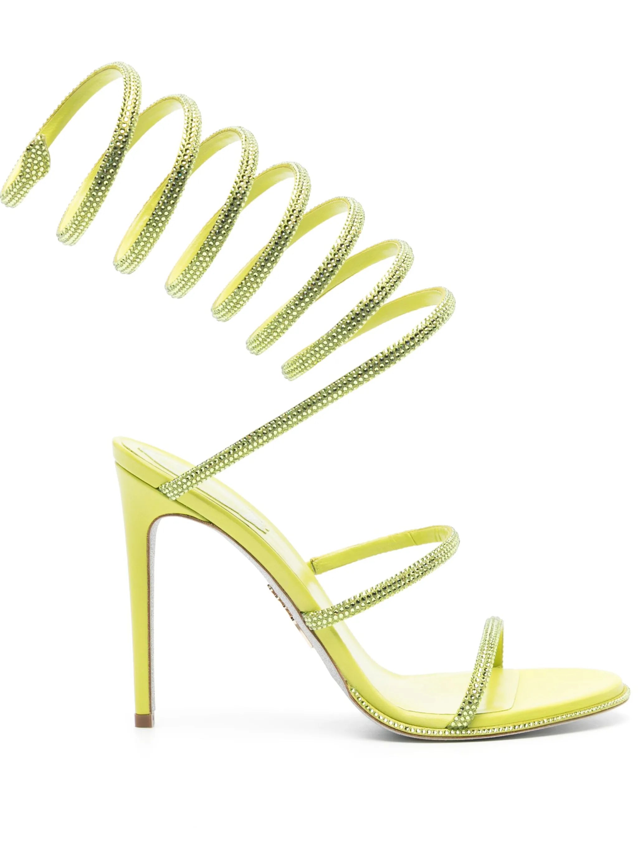 105mm crystal-embellished spiral sandals