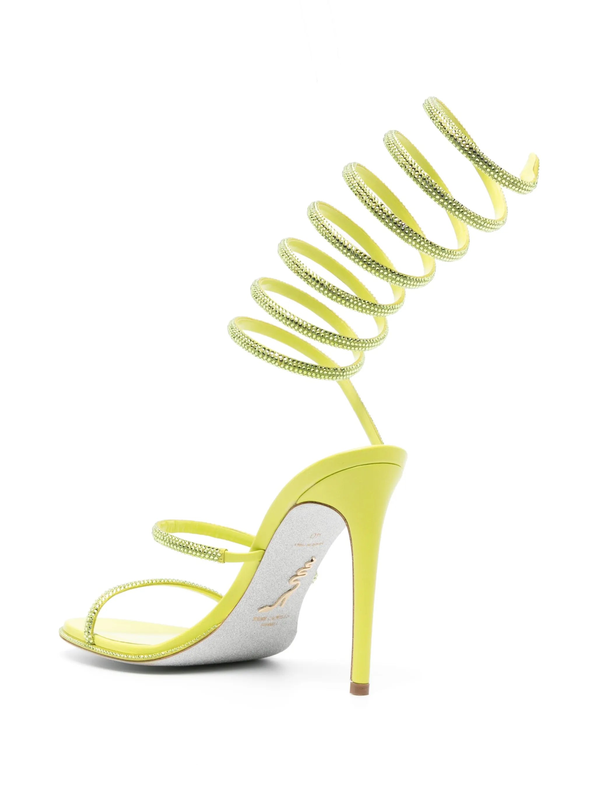 105mm crystal-embellished spiral sandals