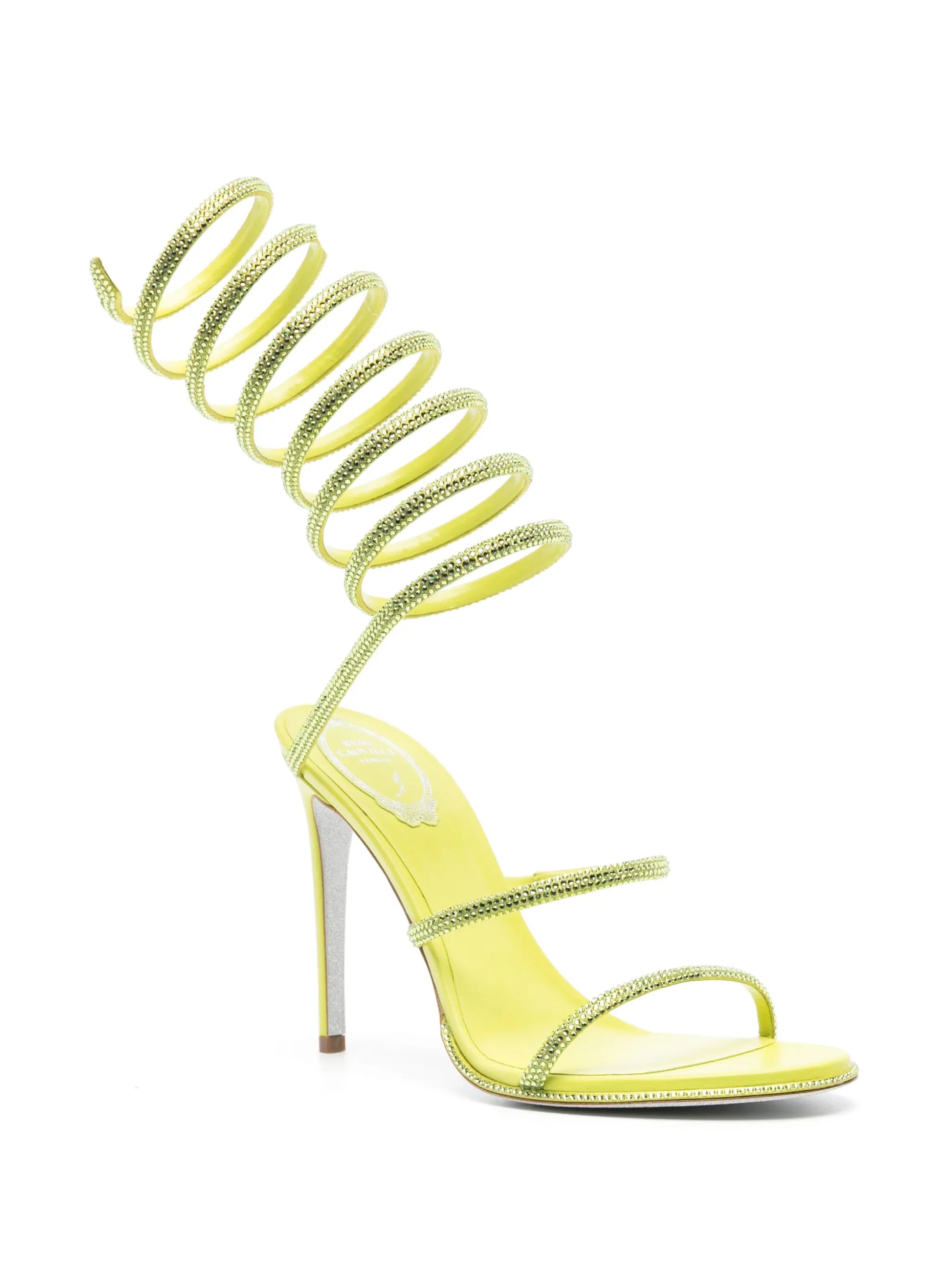 105mm crystal-embellished spiral sandals