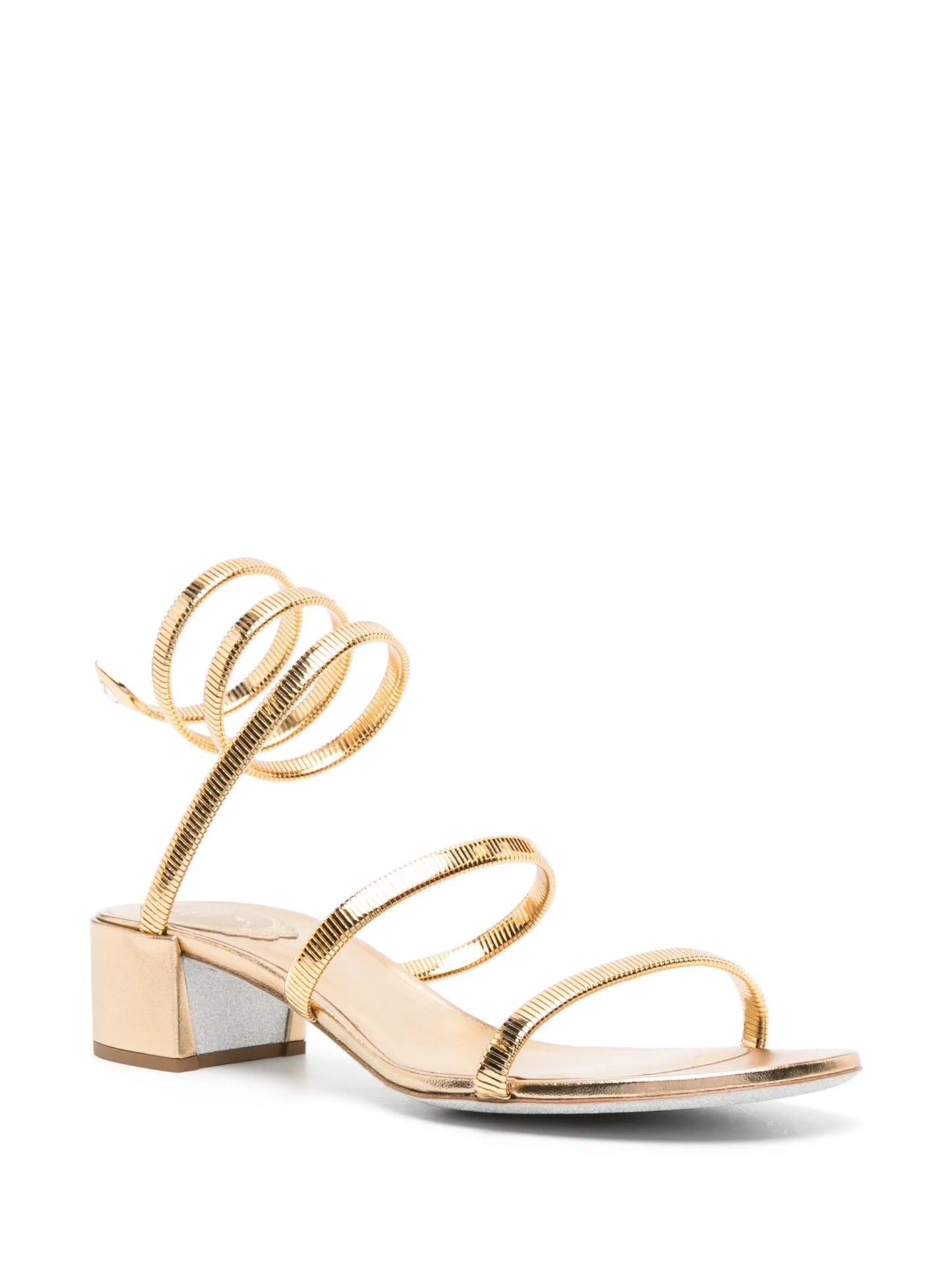 40mm snake-chain spiral sandals