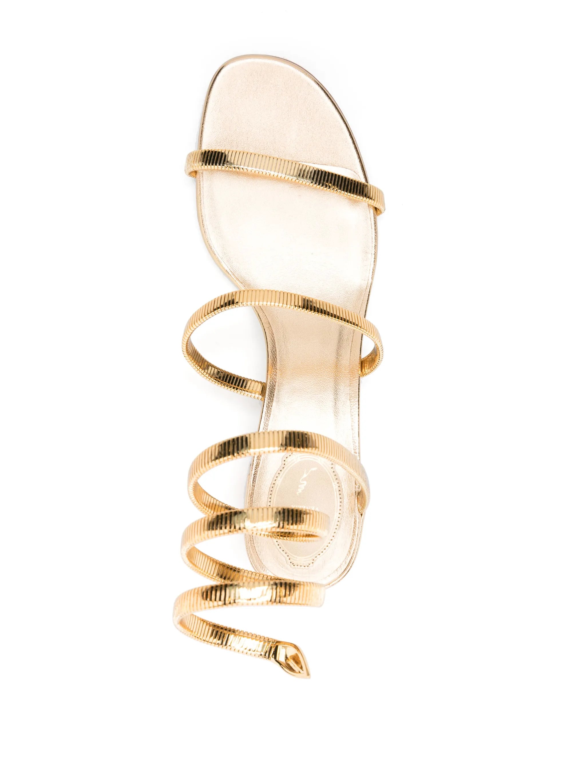 40mm snake-chain spiral sandals
