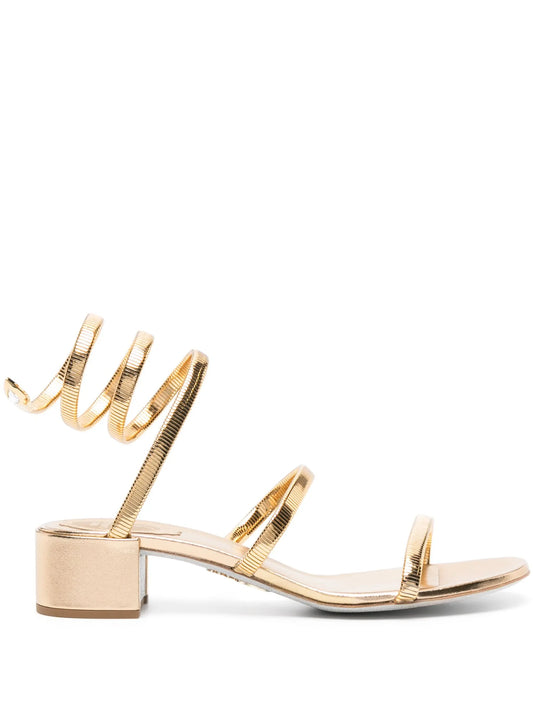 40mm snake-chain spiral sandals