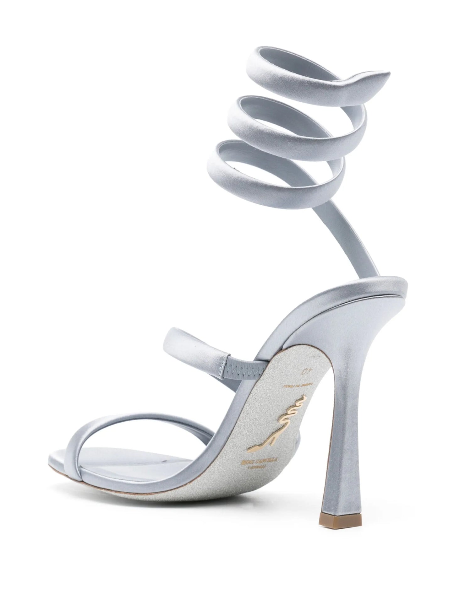 Bulgari 105mm satin sandals
