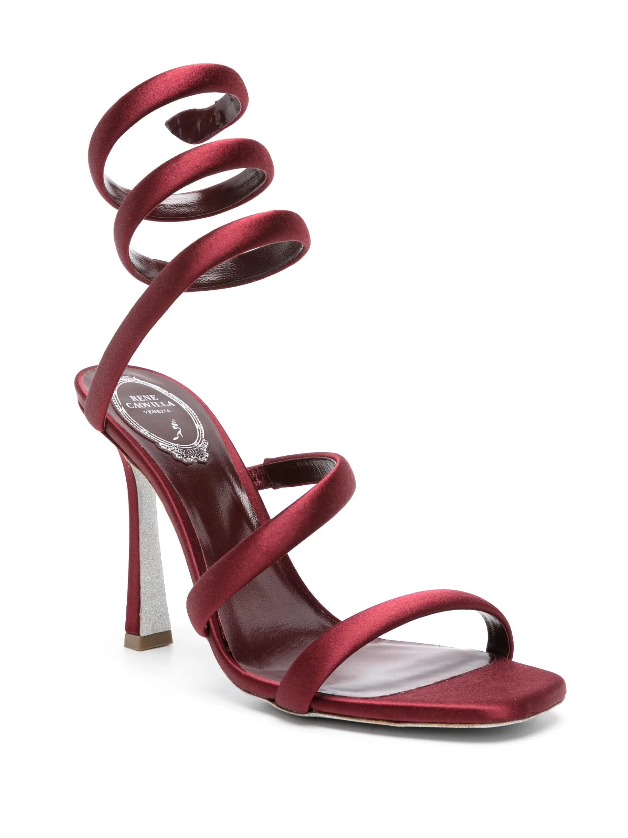 Cleo 105mm satin sandals