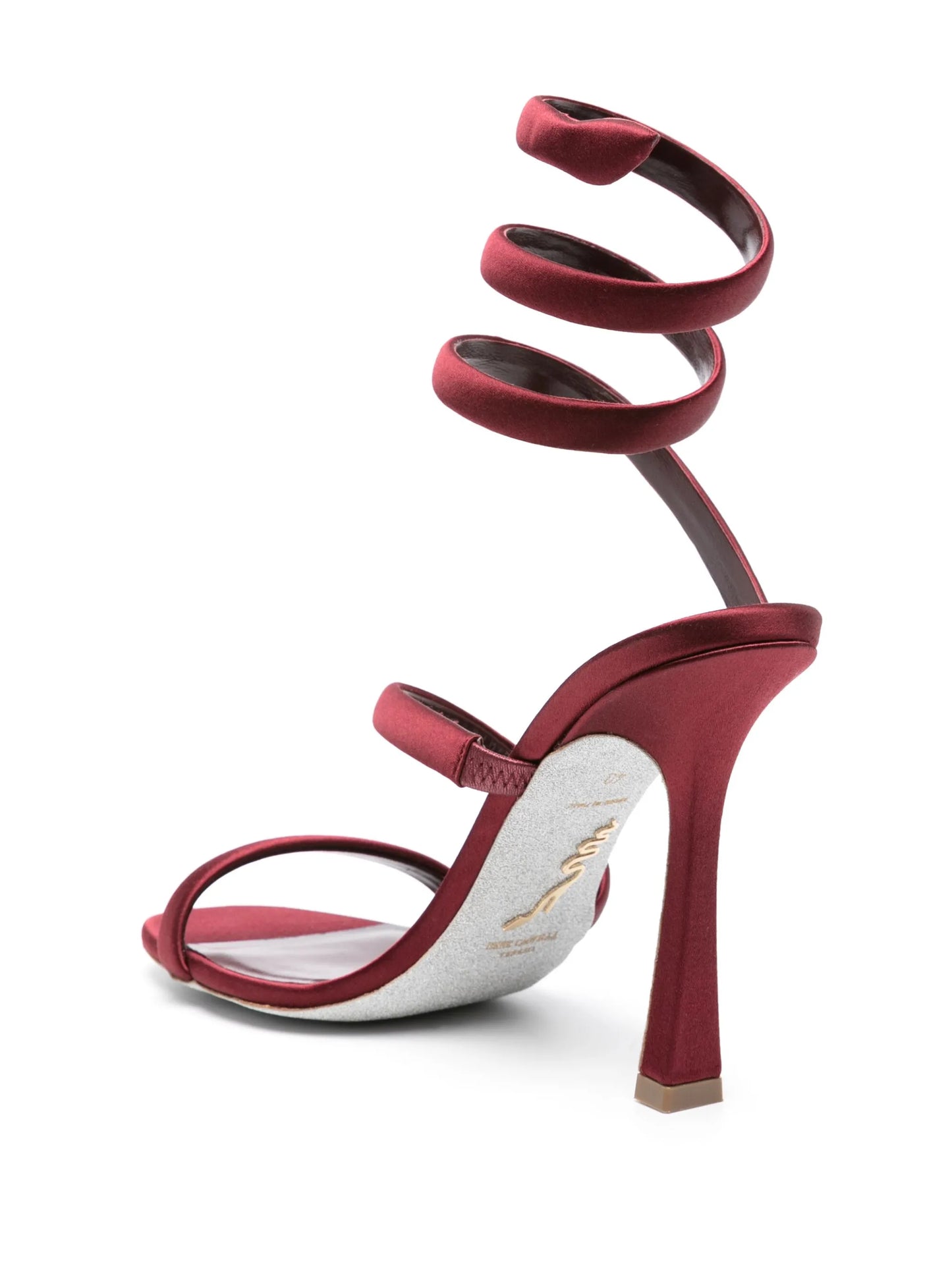 Cleo 105mm satin sandals