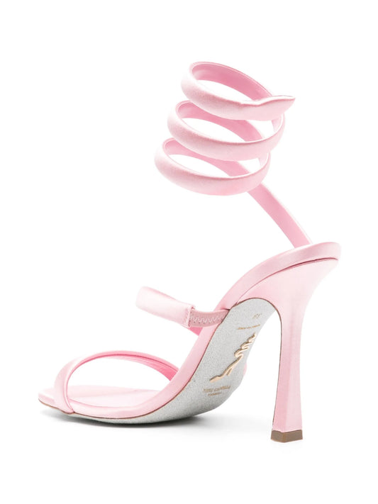 Cleo 105mm satin sandals