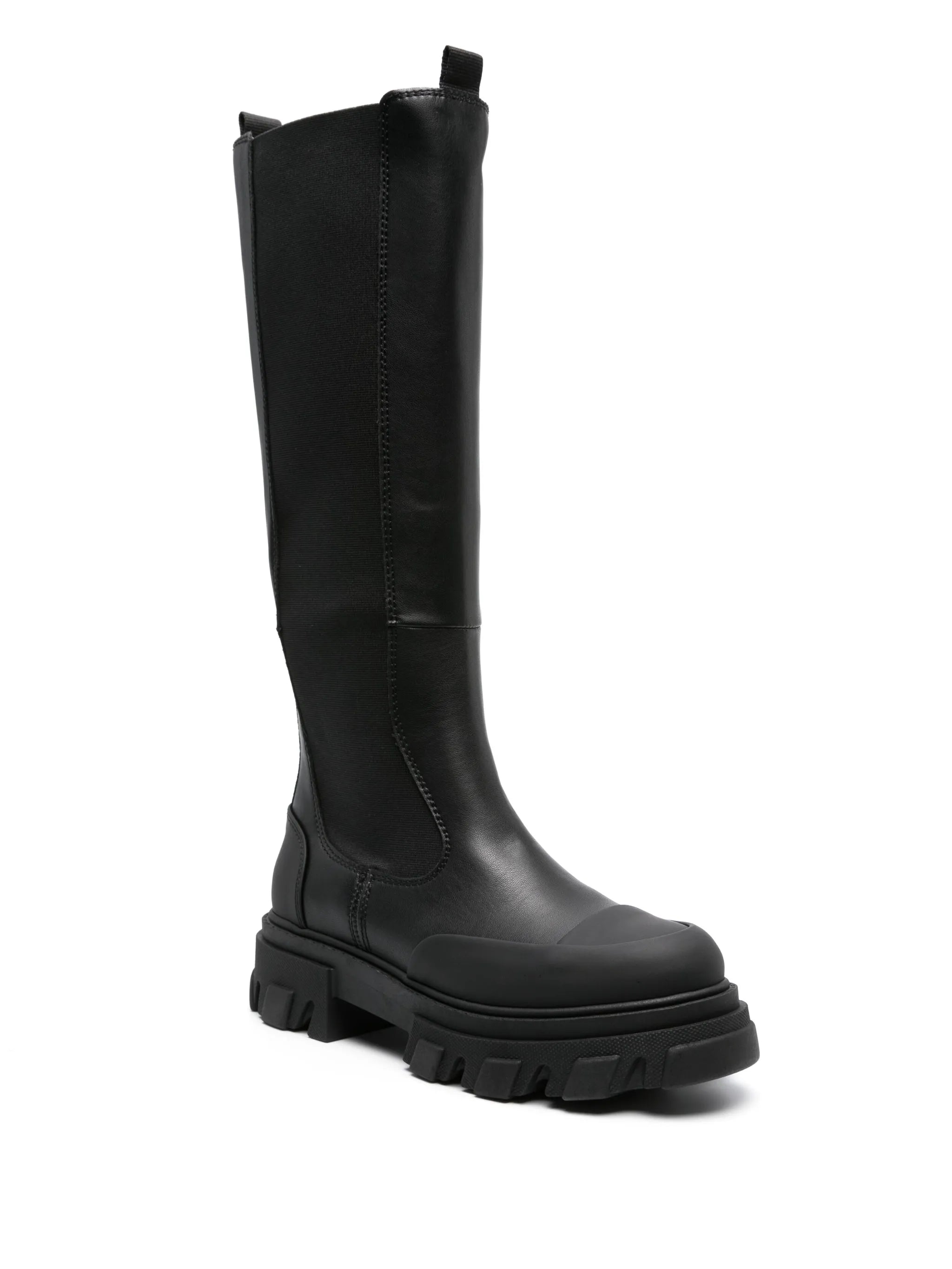 knee-high chunky Chelsea boots
