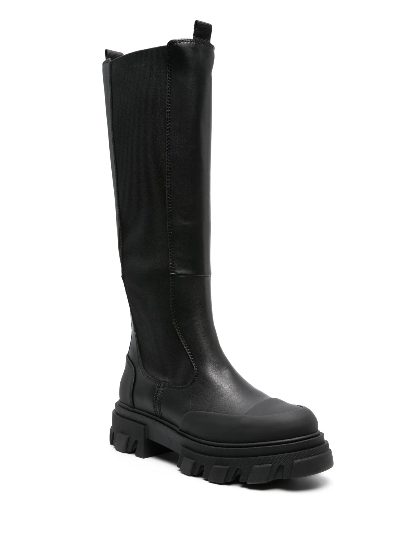 knee-high chunky Chelsea boots