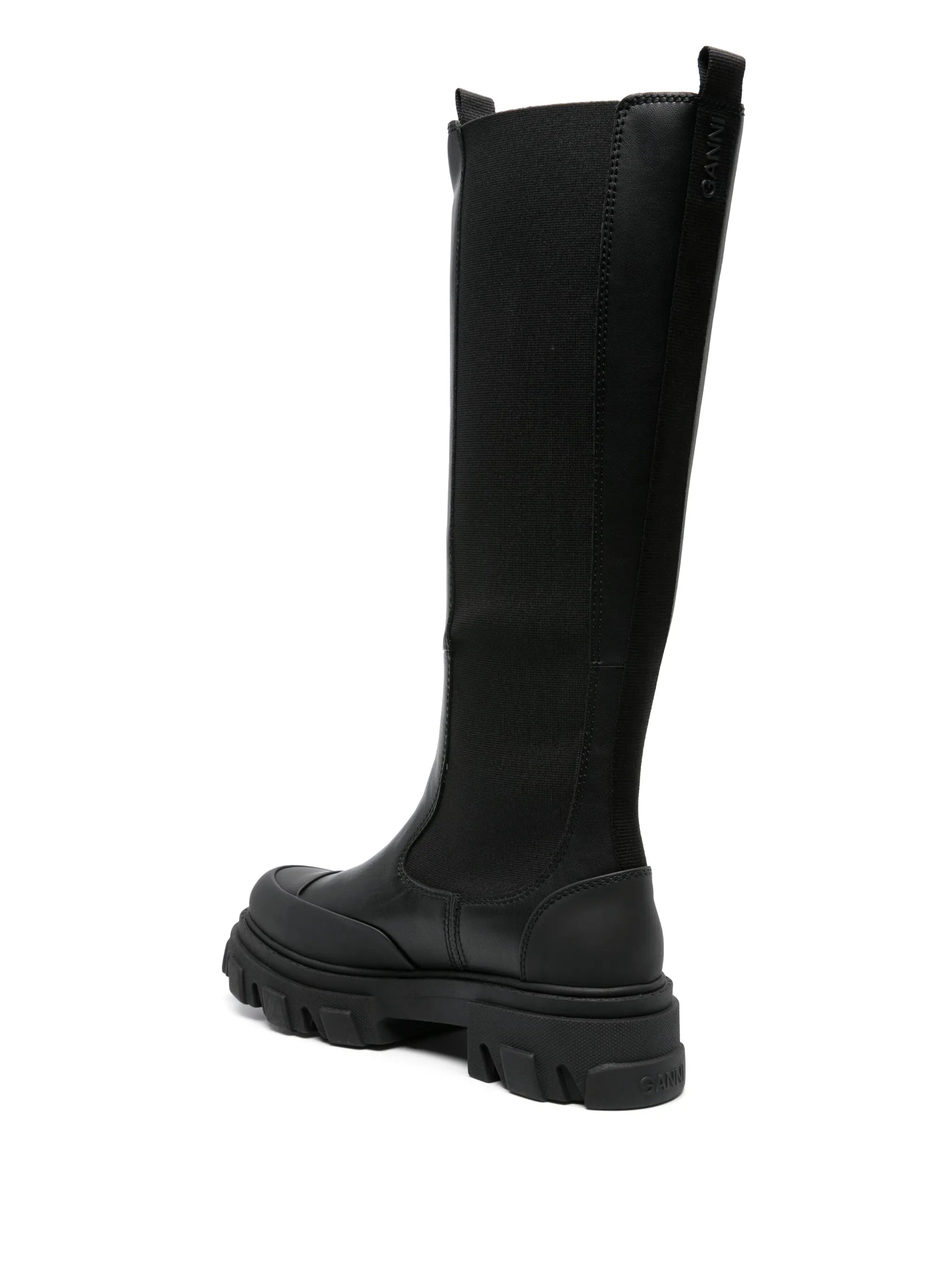 knee-high chunky Chelsea boots