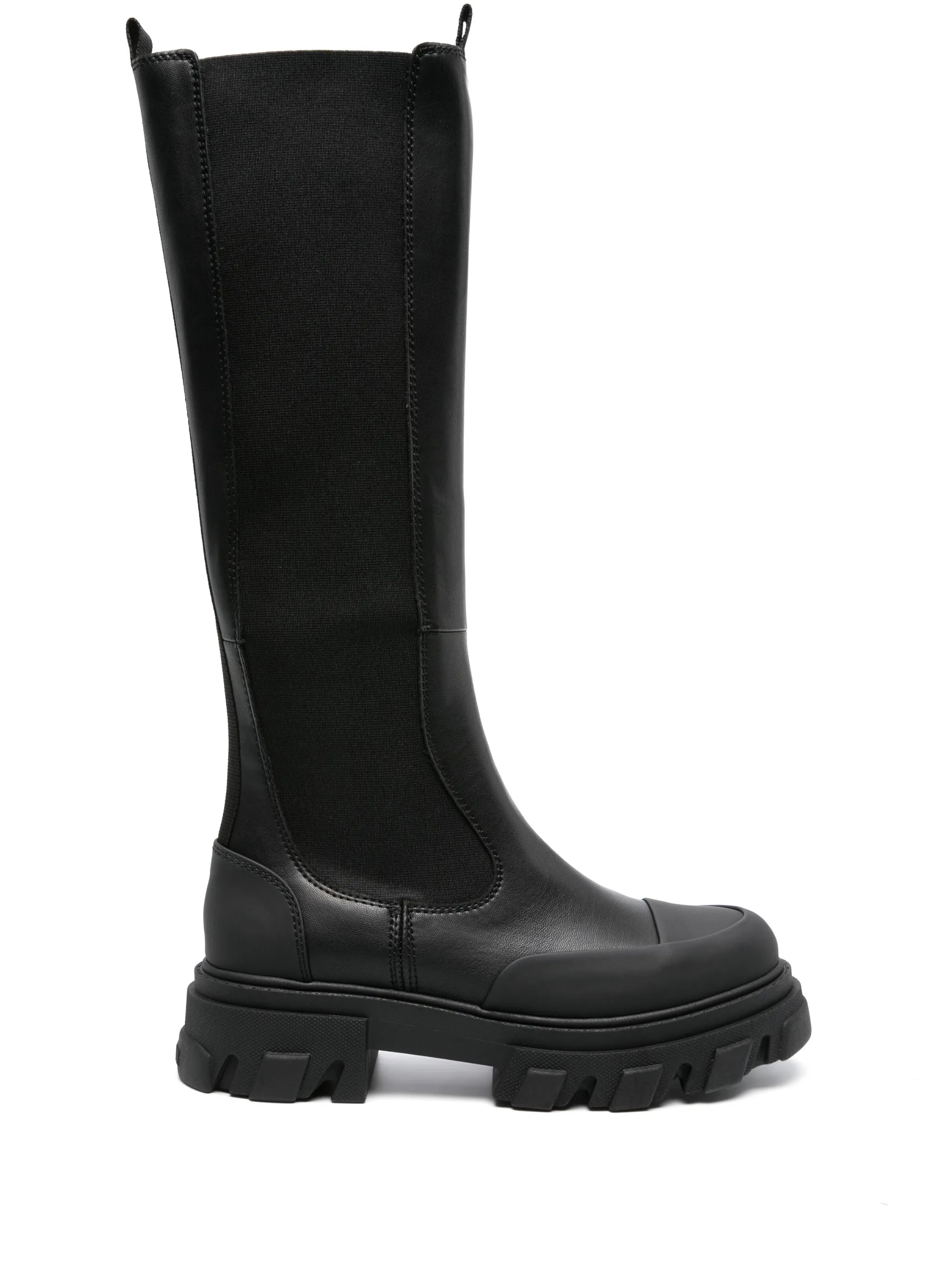 knee-high chunky Chelsea boots
