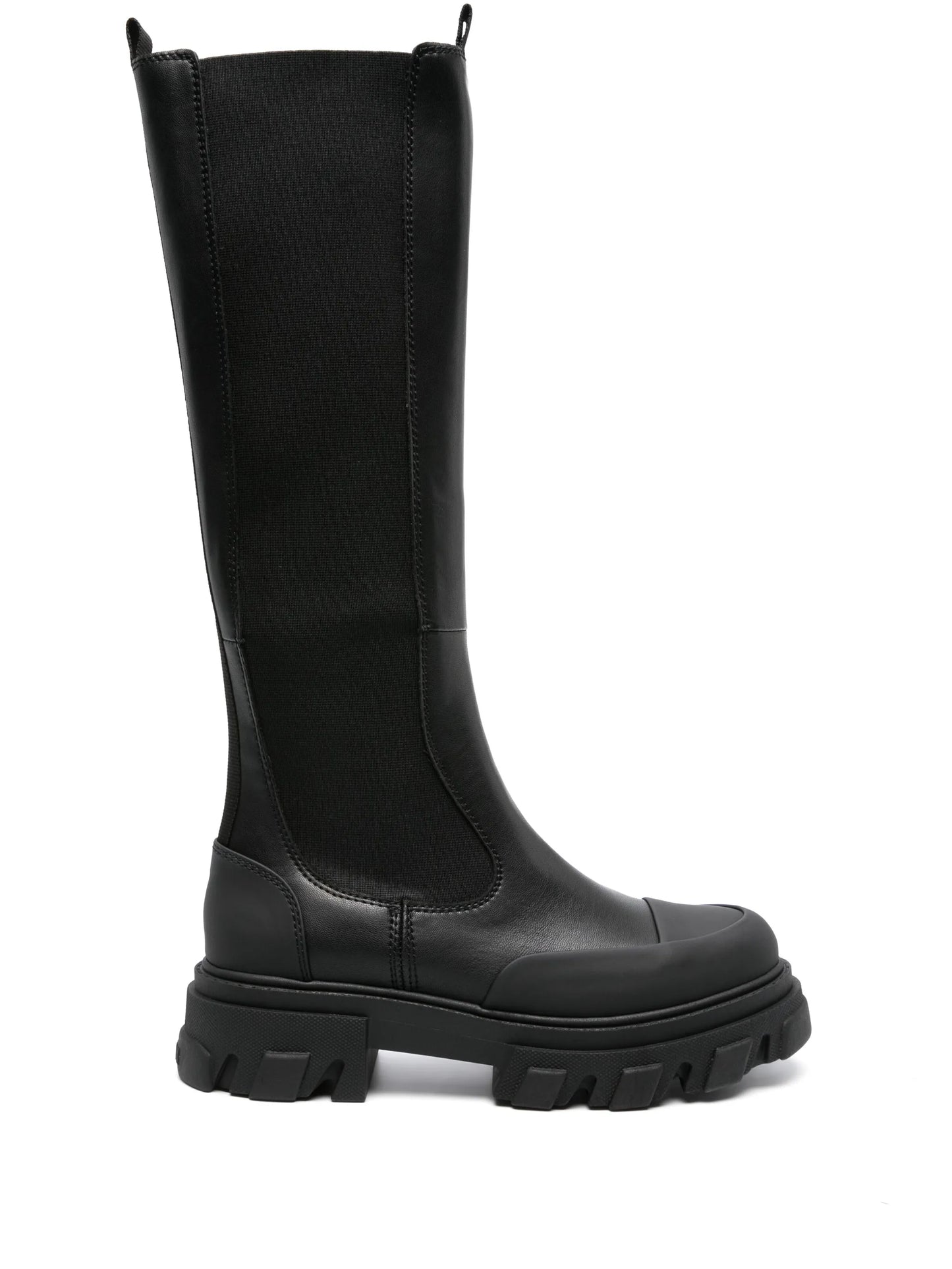 knee-high chunky Chelsea boots