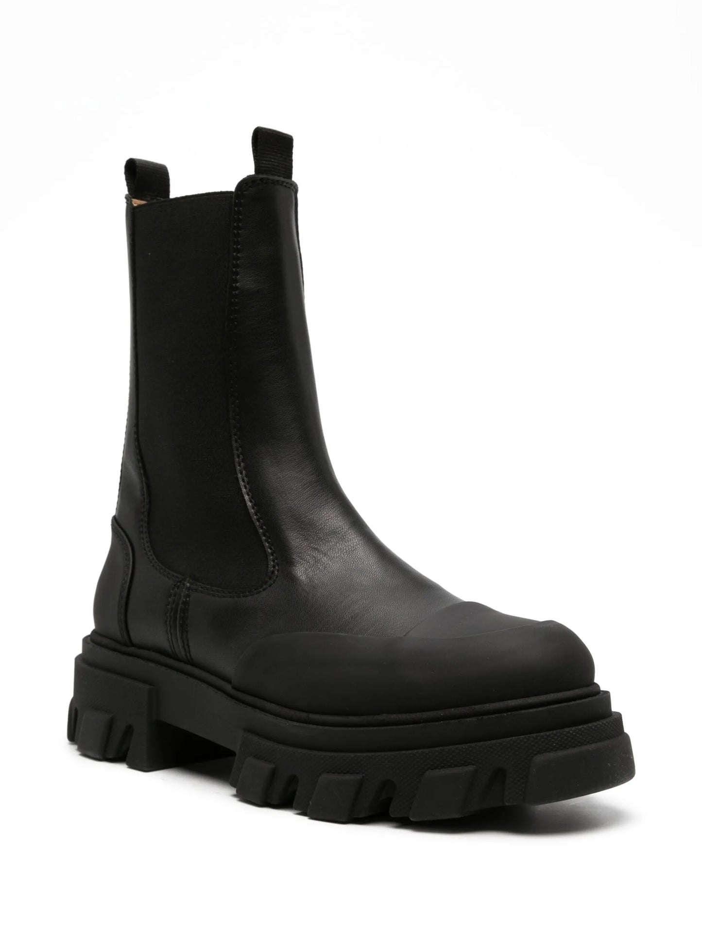 Cleated faux-leather chelsea boots