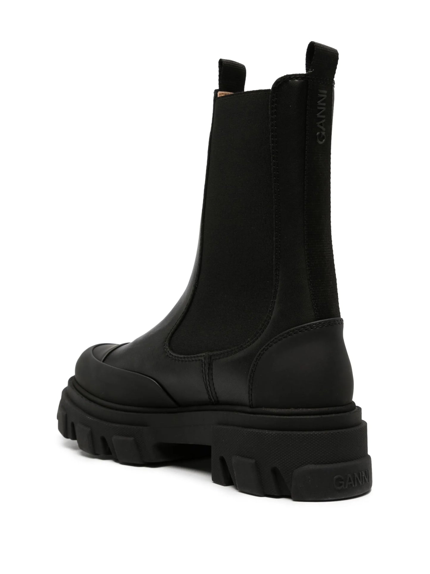 Cleated faux-leather chelsea boots