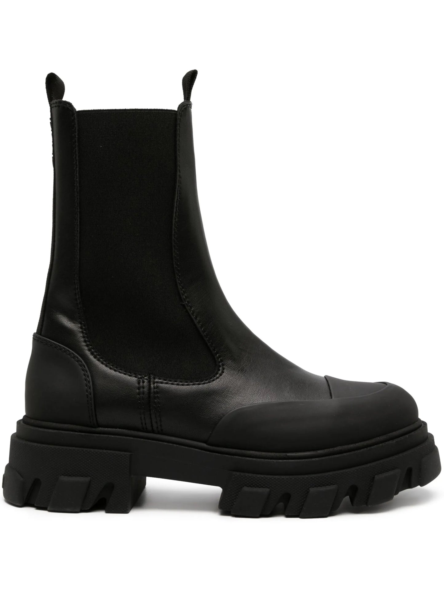 Cleated faux-leather chelsea boots