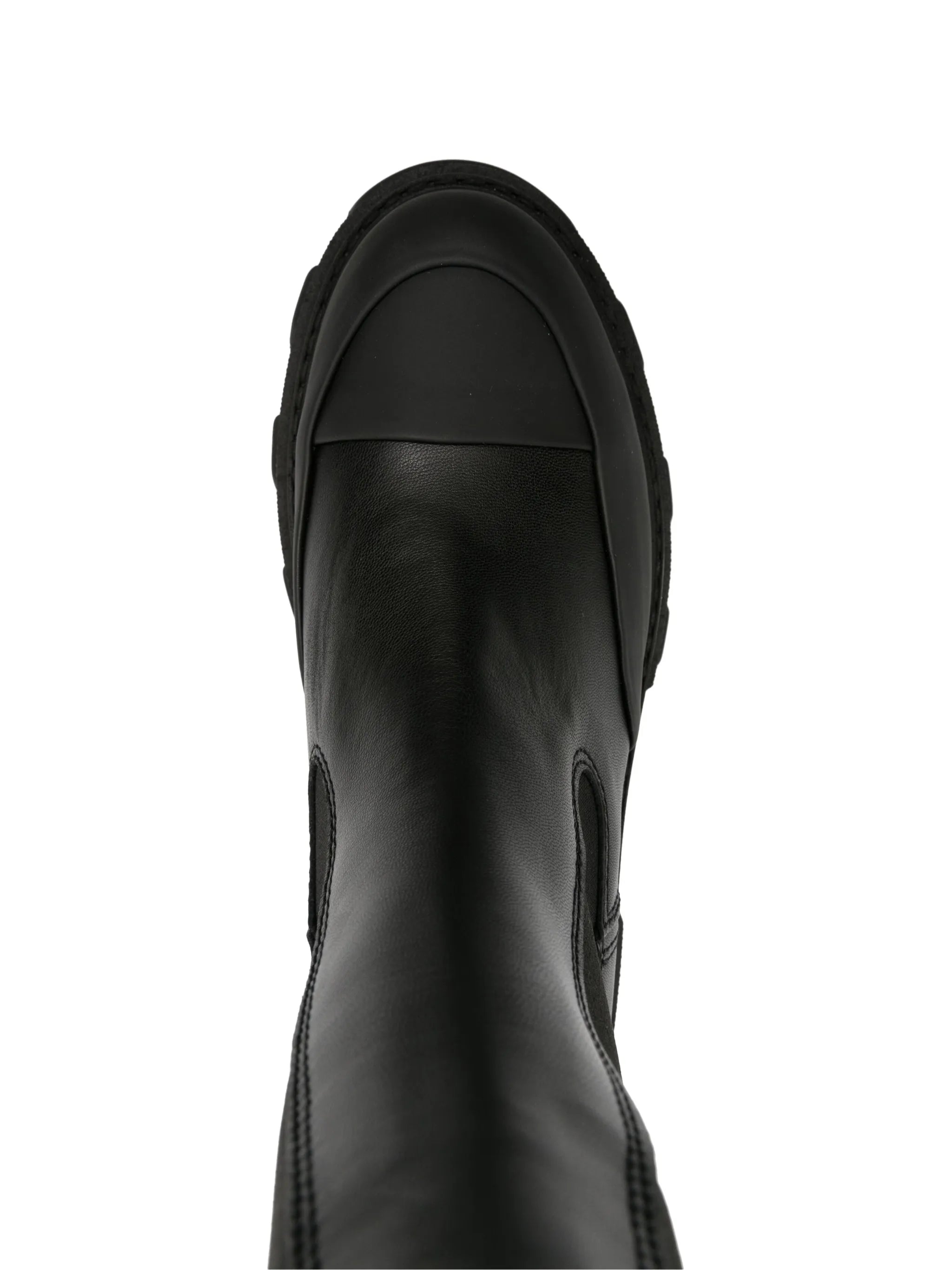 Cleated faux-leather chelsea boots