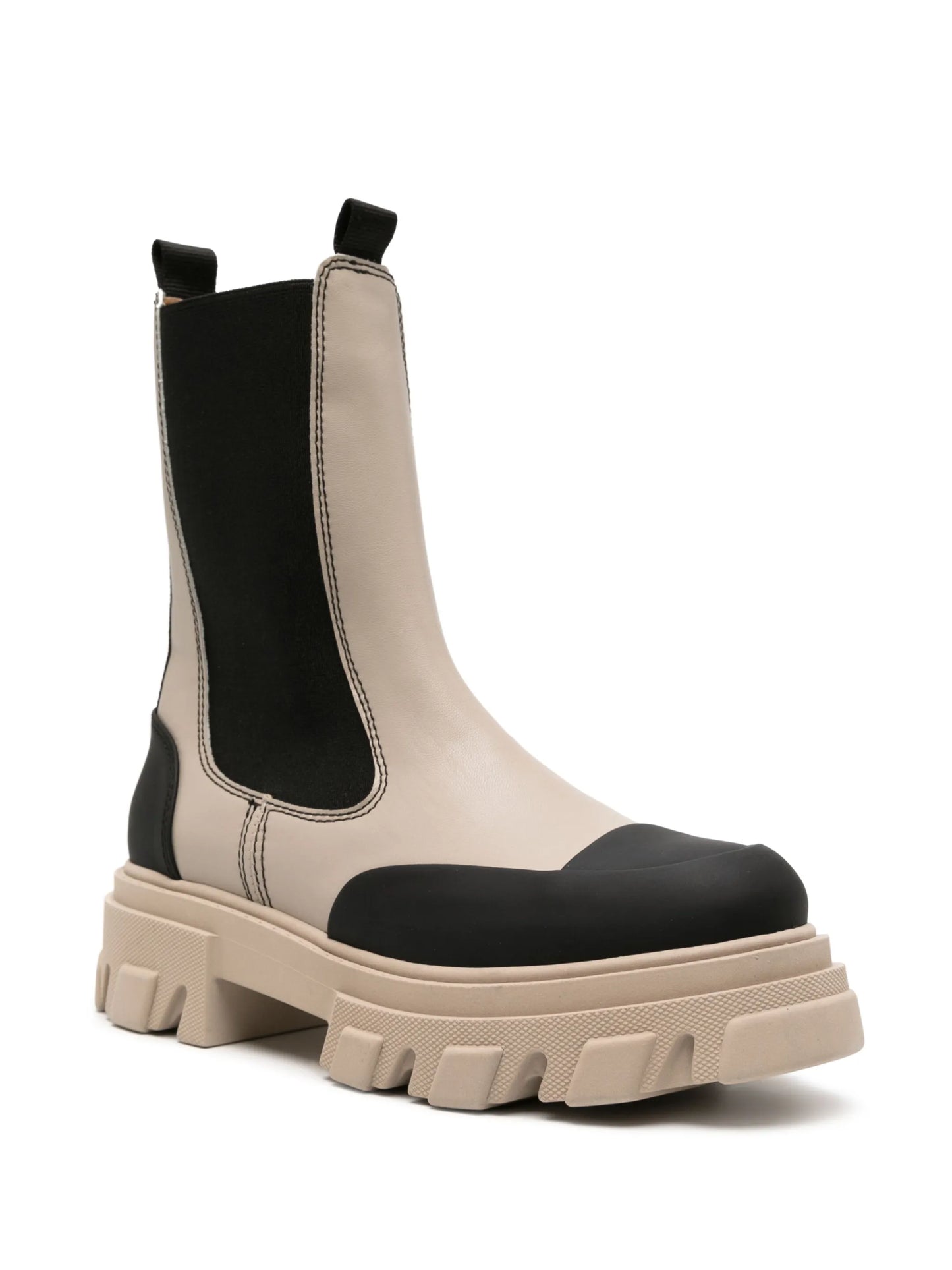 Cleated faux-leather chelsea boots
