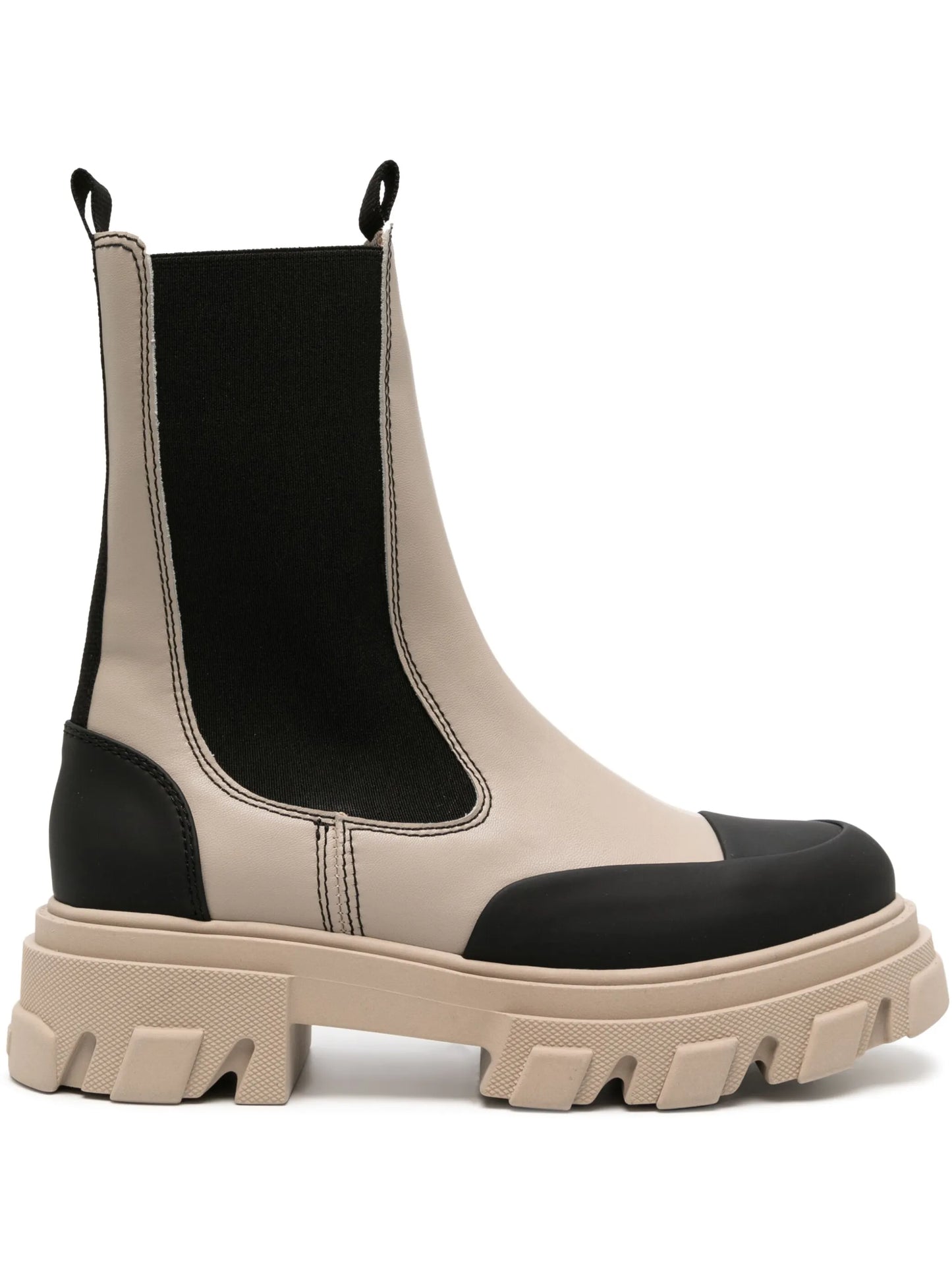 Cleated faux-leather chelsea boots