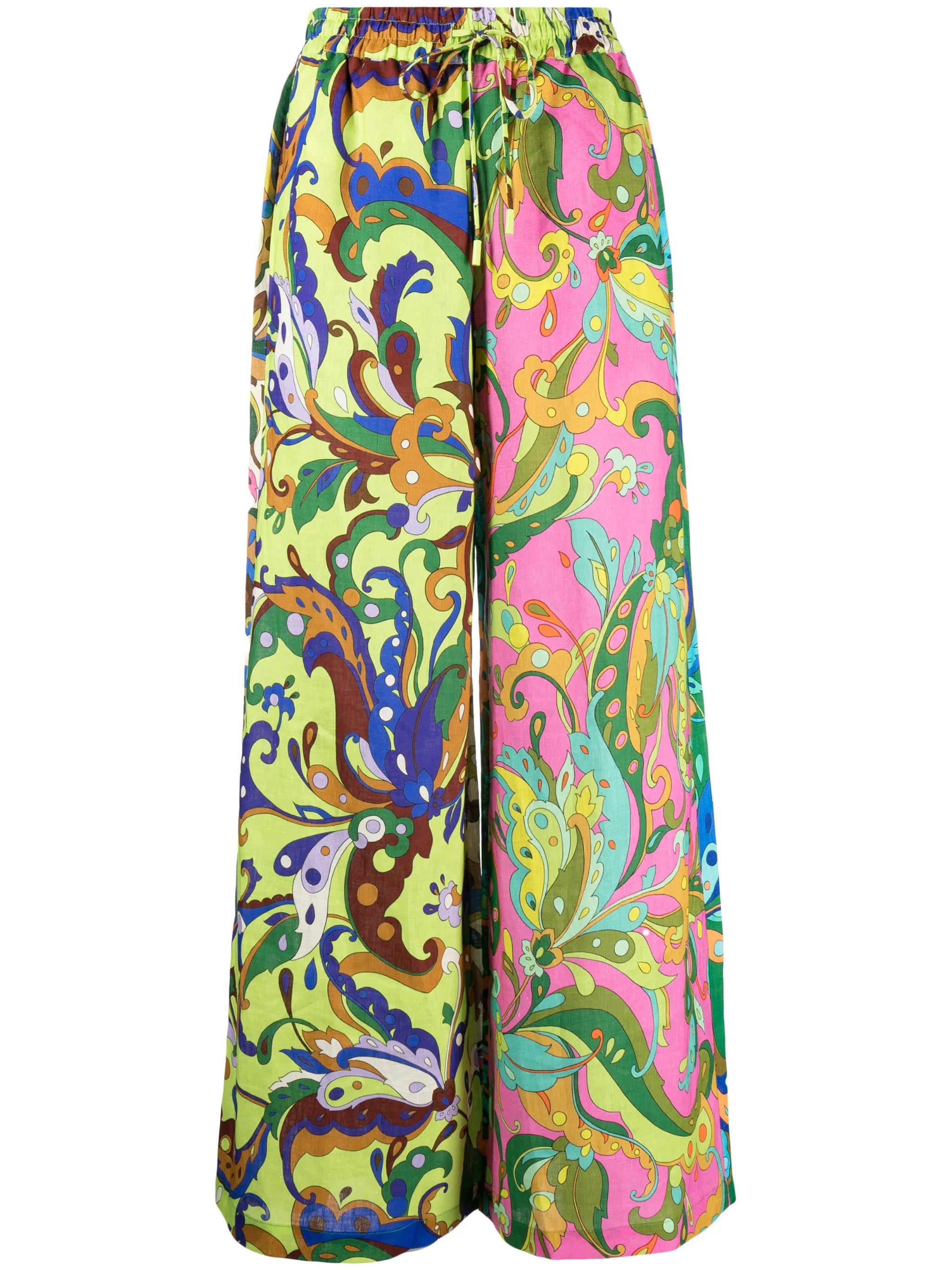 Yvette wide-leg linen trousers