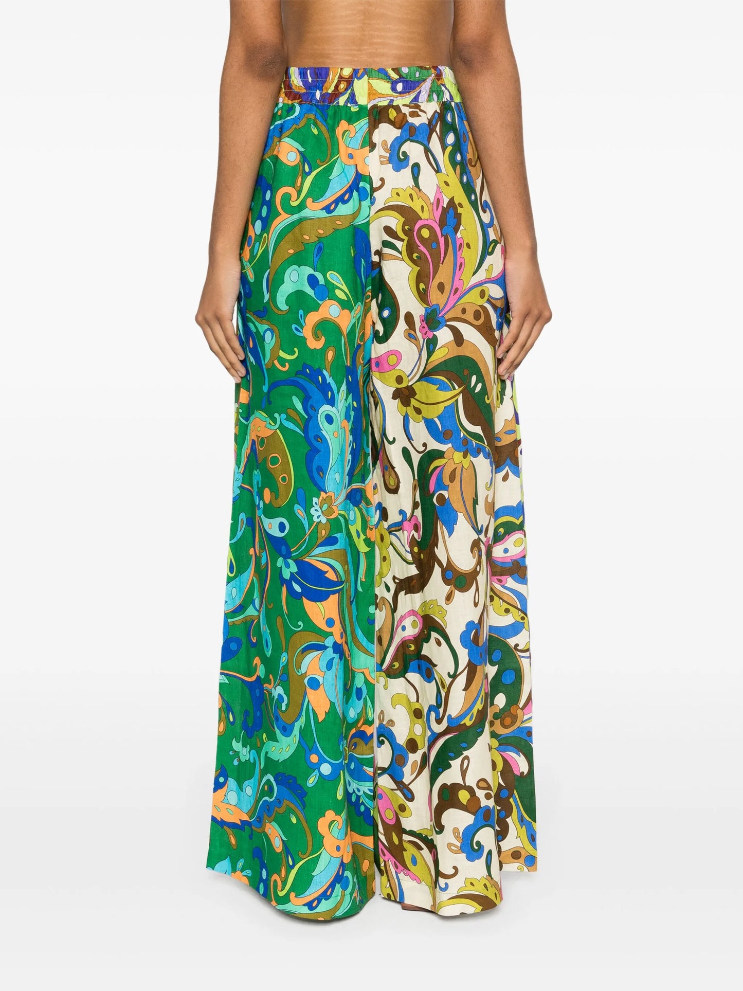 Yvette wide-leg linen trousers