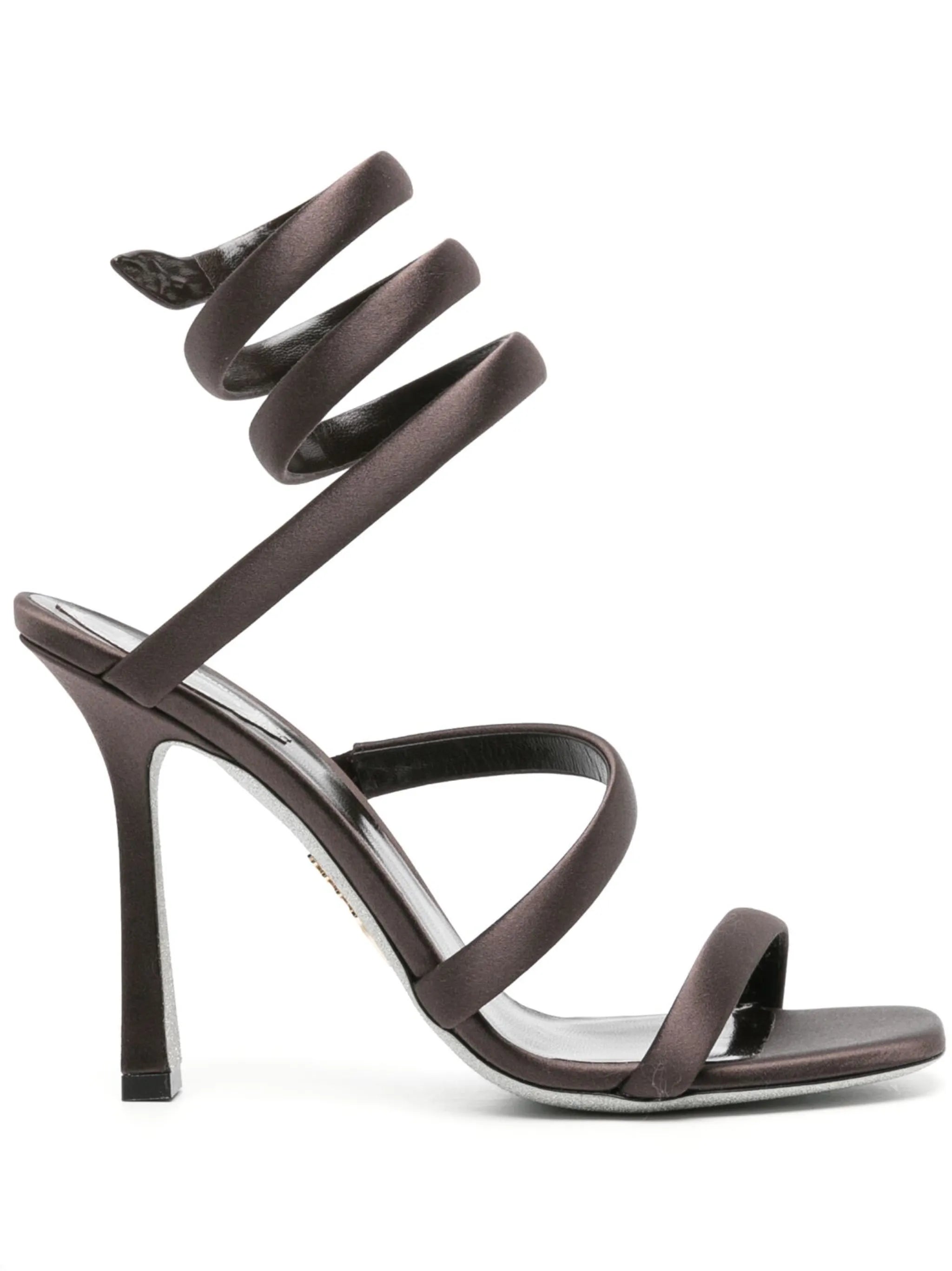 Bulgari 105mm satin sandals