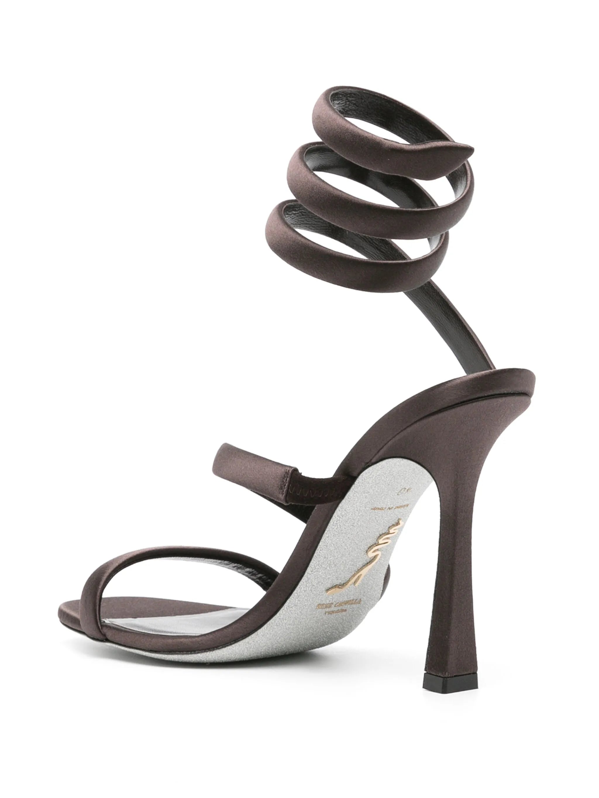 Bulgari 105mm satin sandals