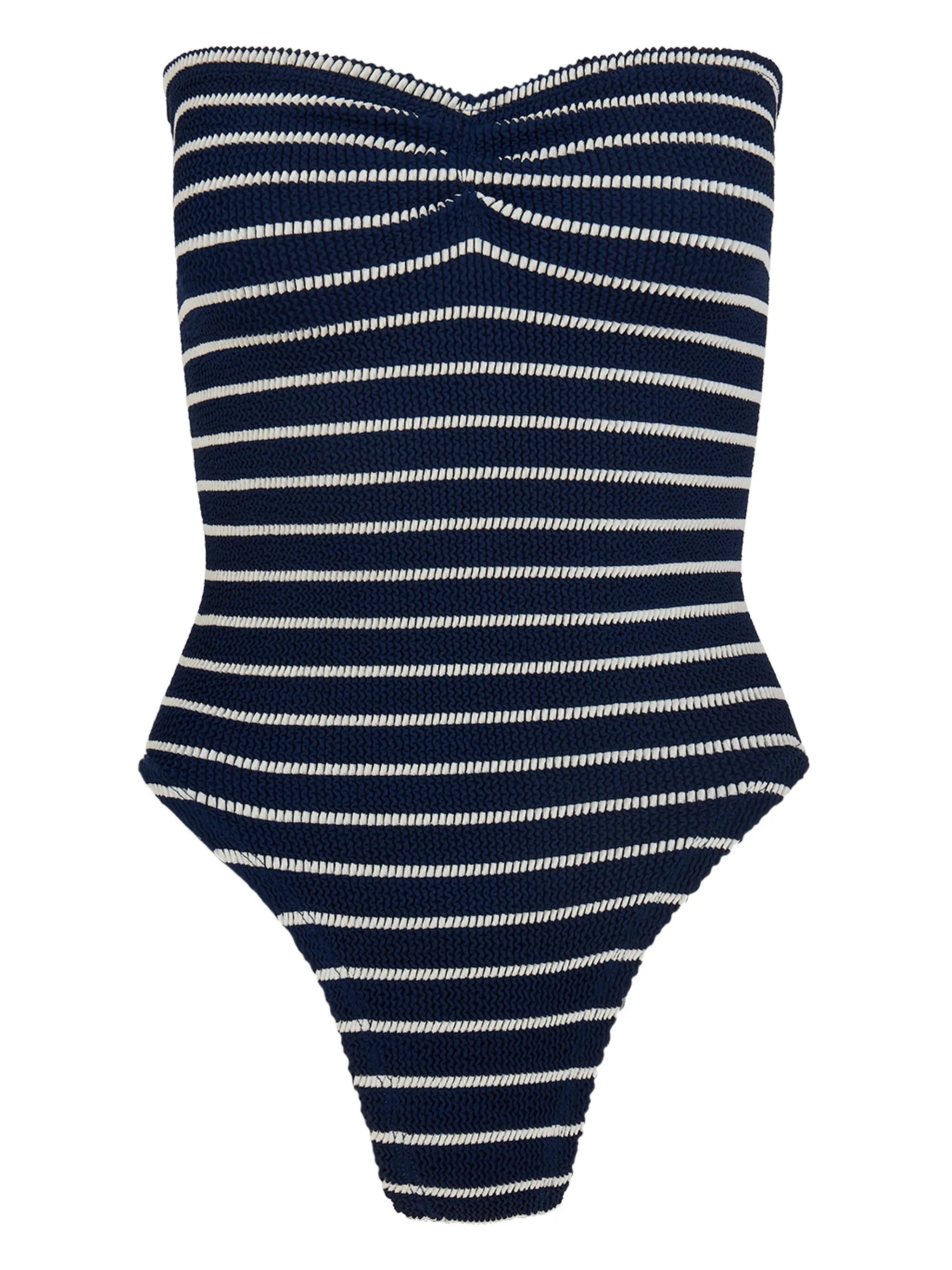 Brooke strapless seersucker swimsuit