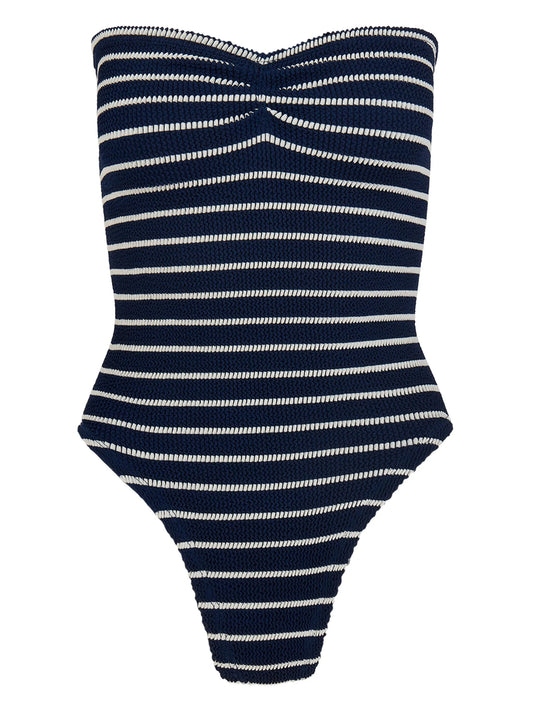 Brooke strapless seersucker swimsuit