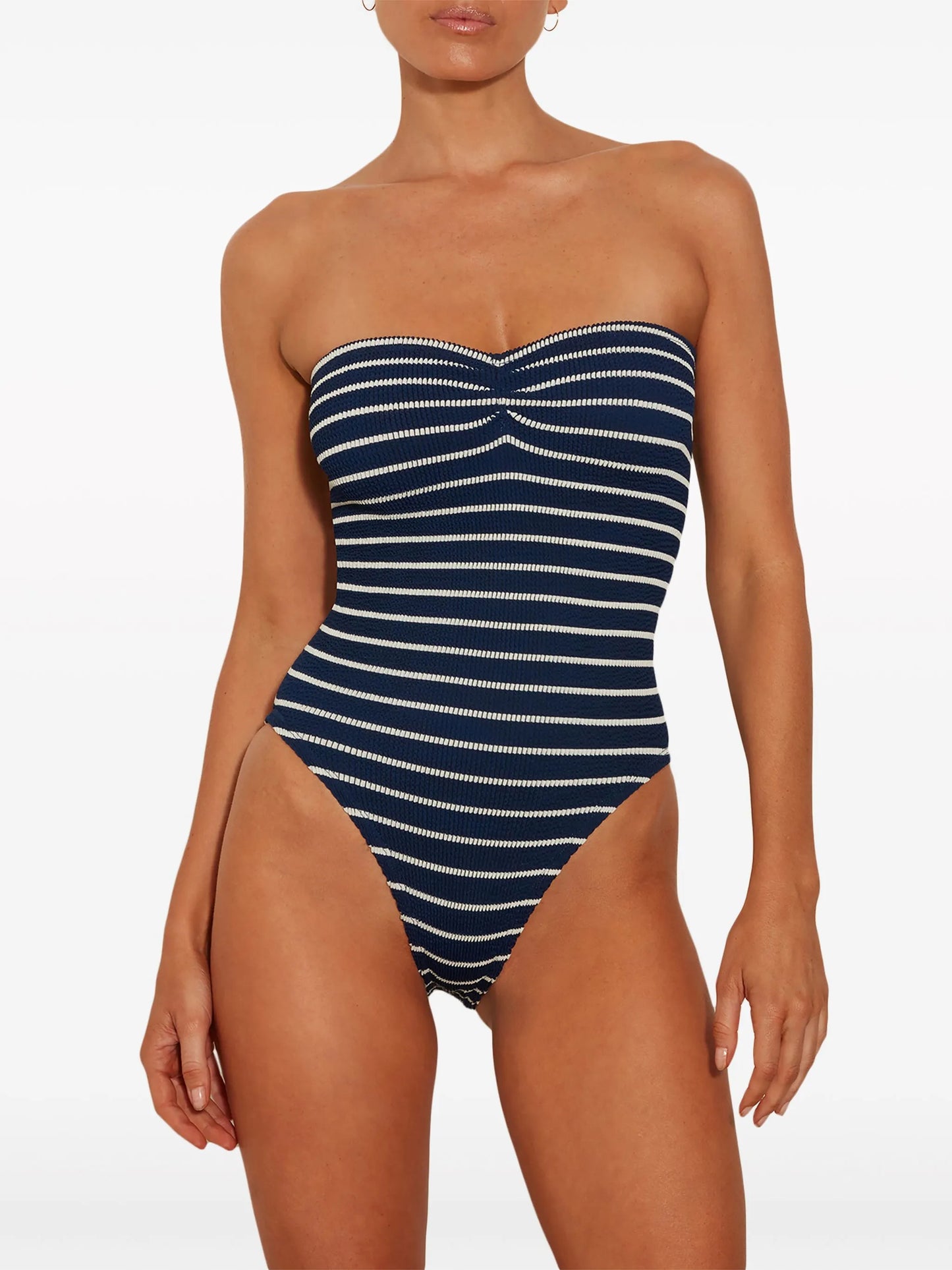 Brooke strapless seersucker swimsuit