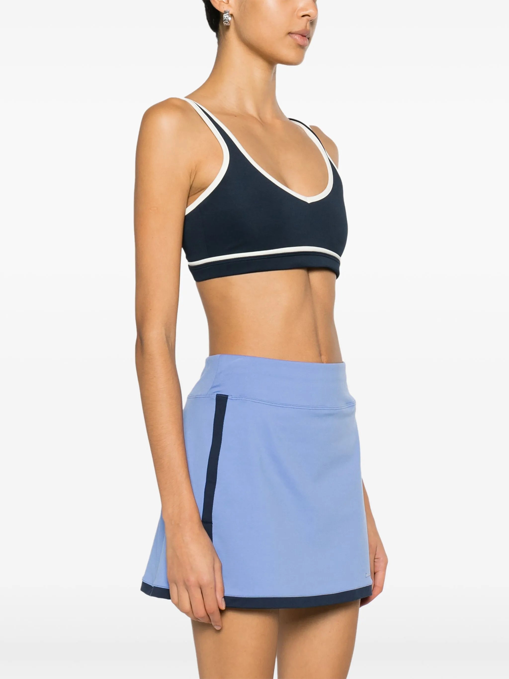 x Browns V-neck stretch-cotton sports bra