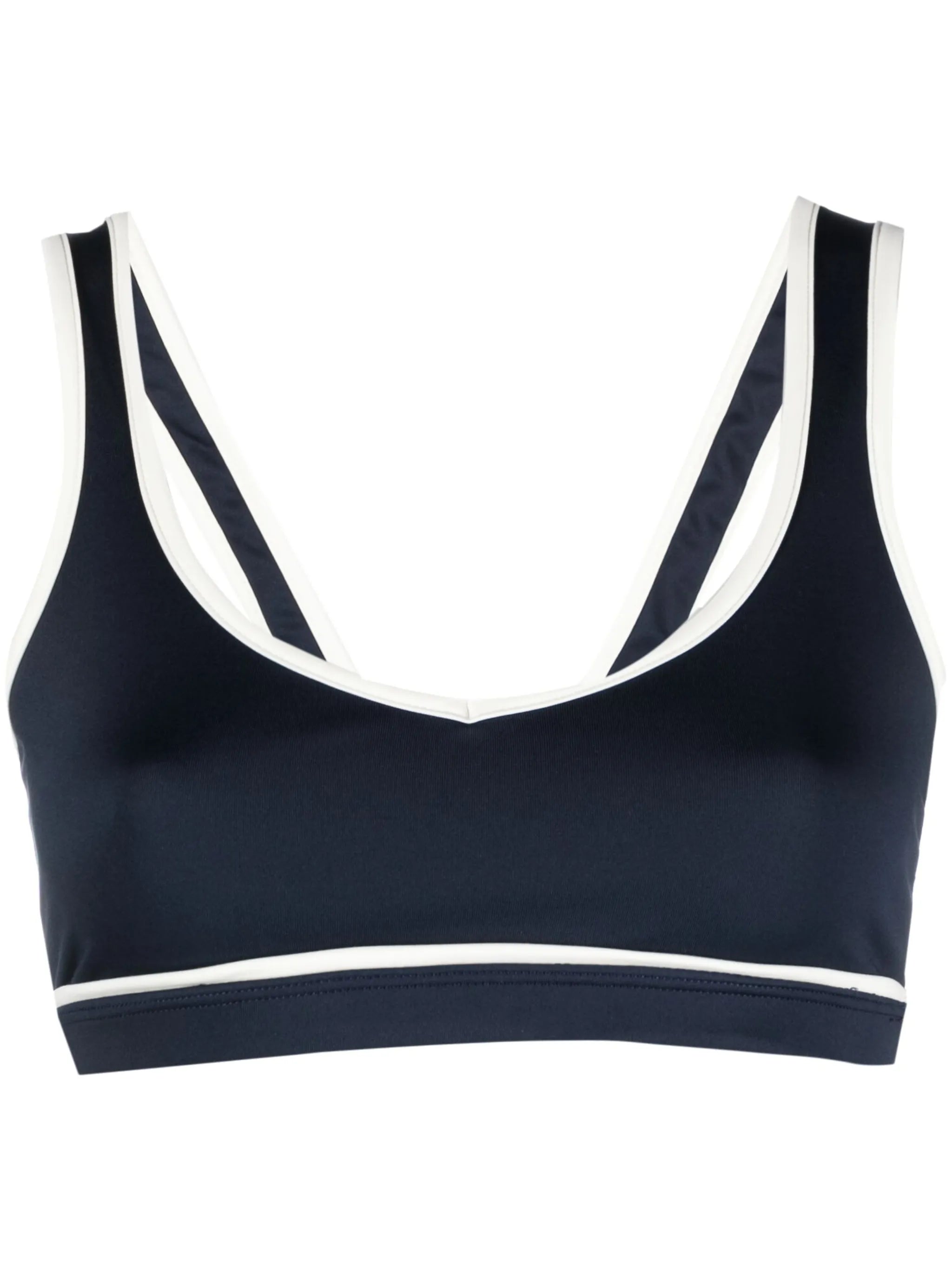 x Browns V-neck stretch-cotton sports bra