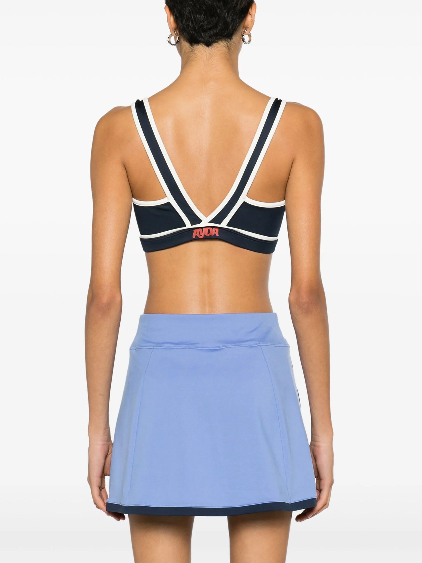x Browns V-neck stretch-cotton sports bra