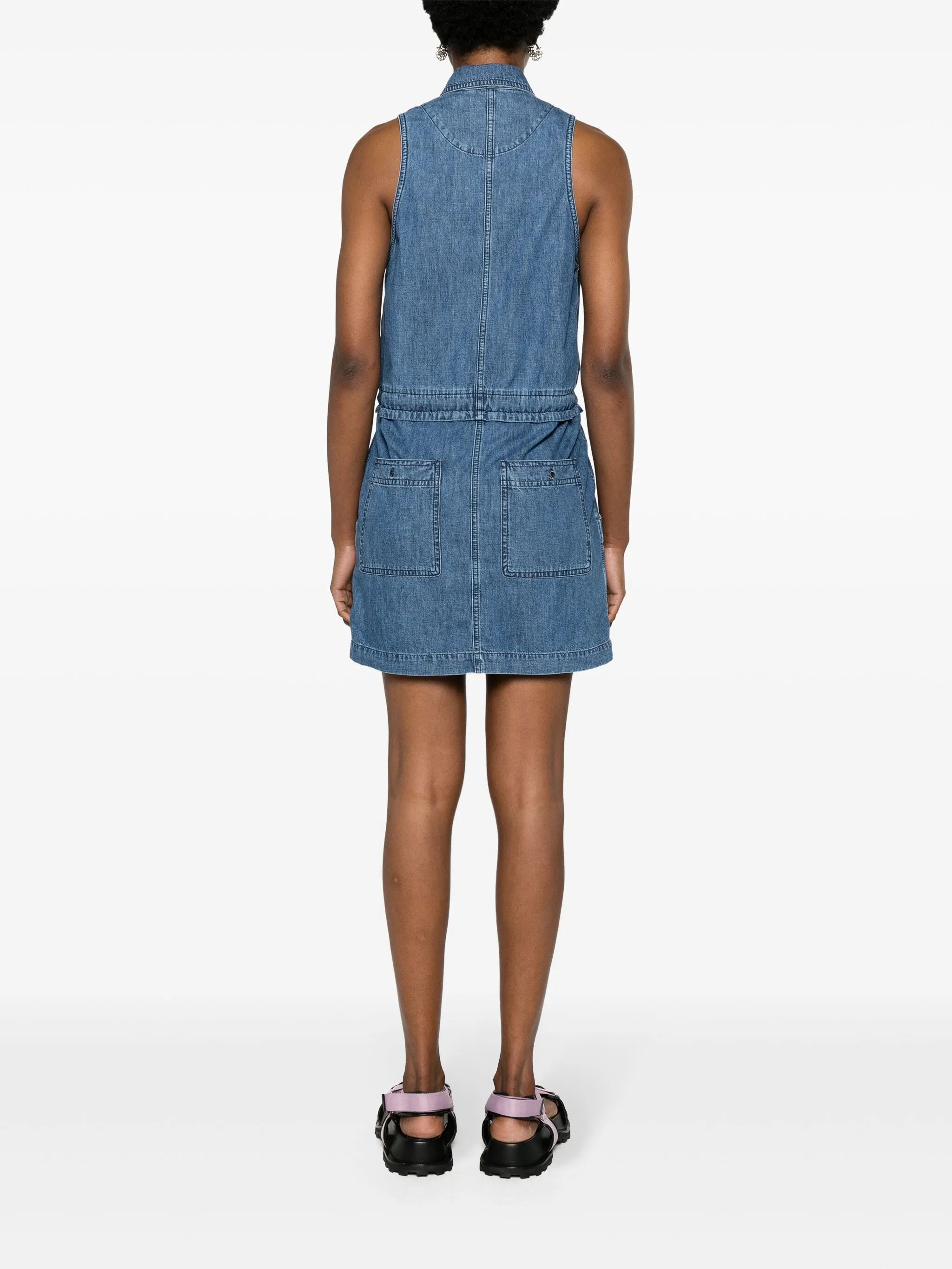 Ines sleeveless denim minidress