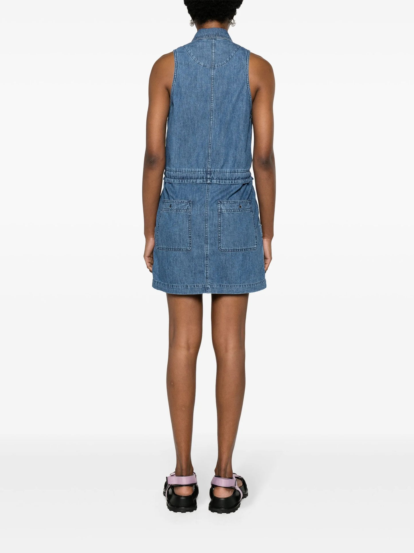 Ines sleeveless denim minidress