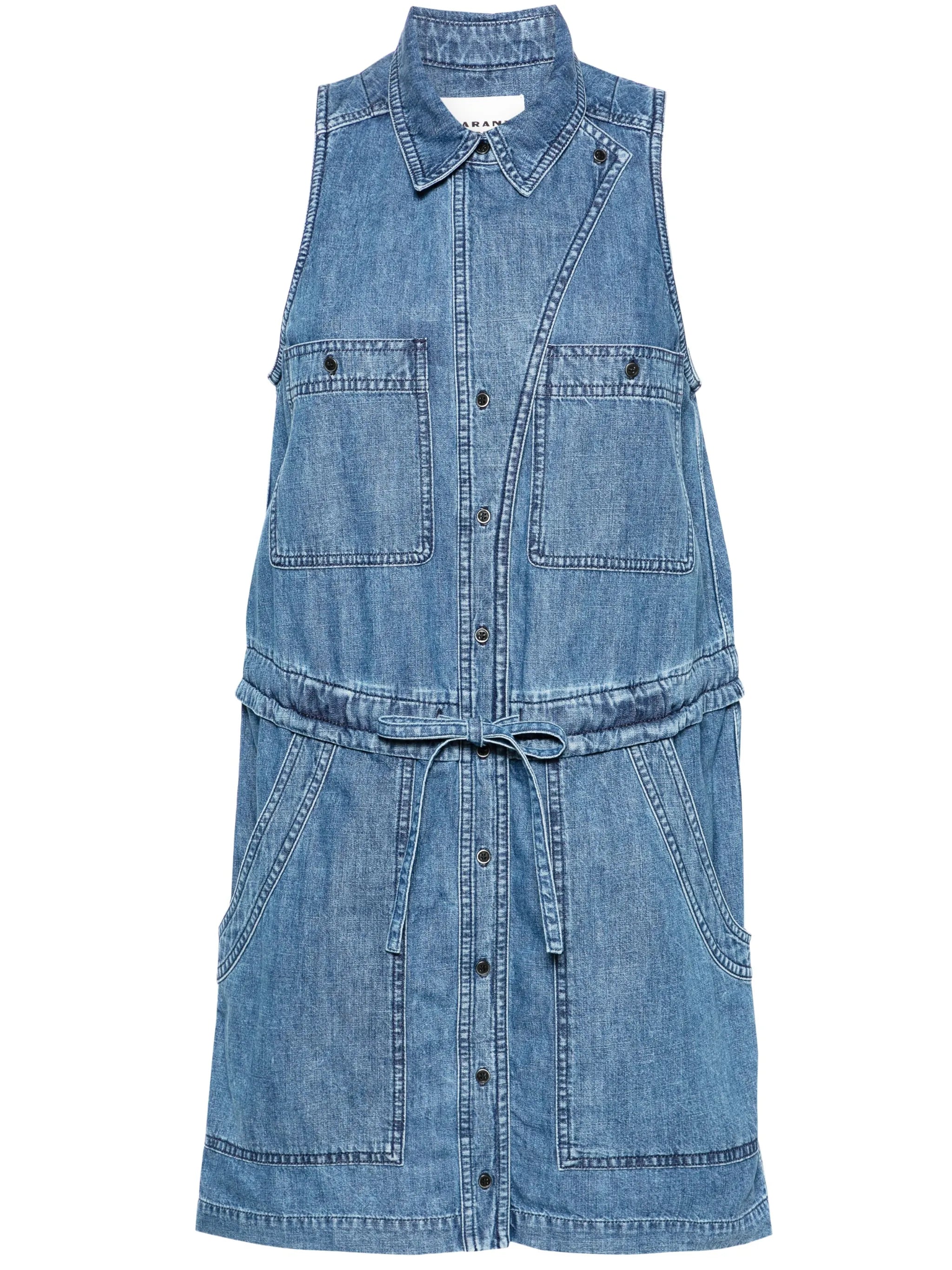 Ines sleeveless denim minidress