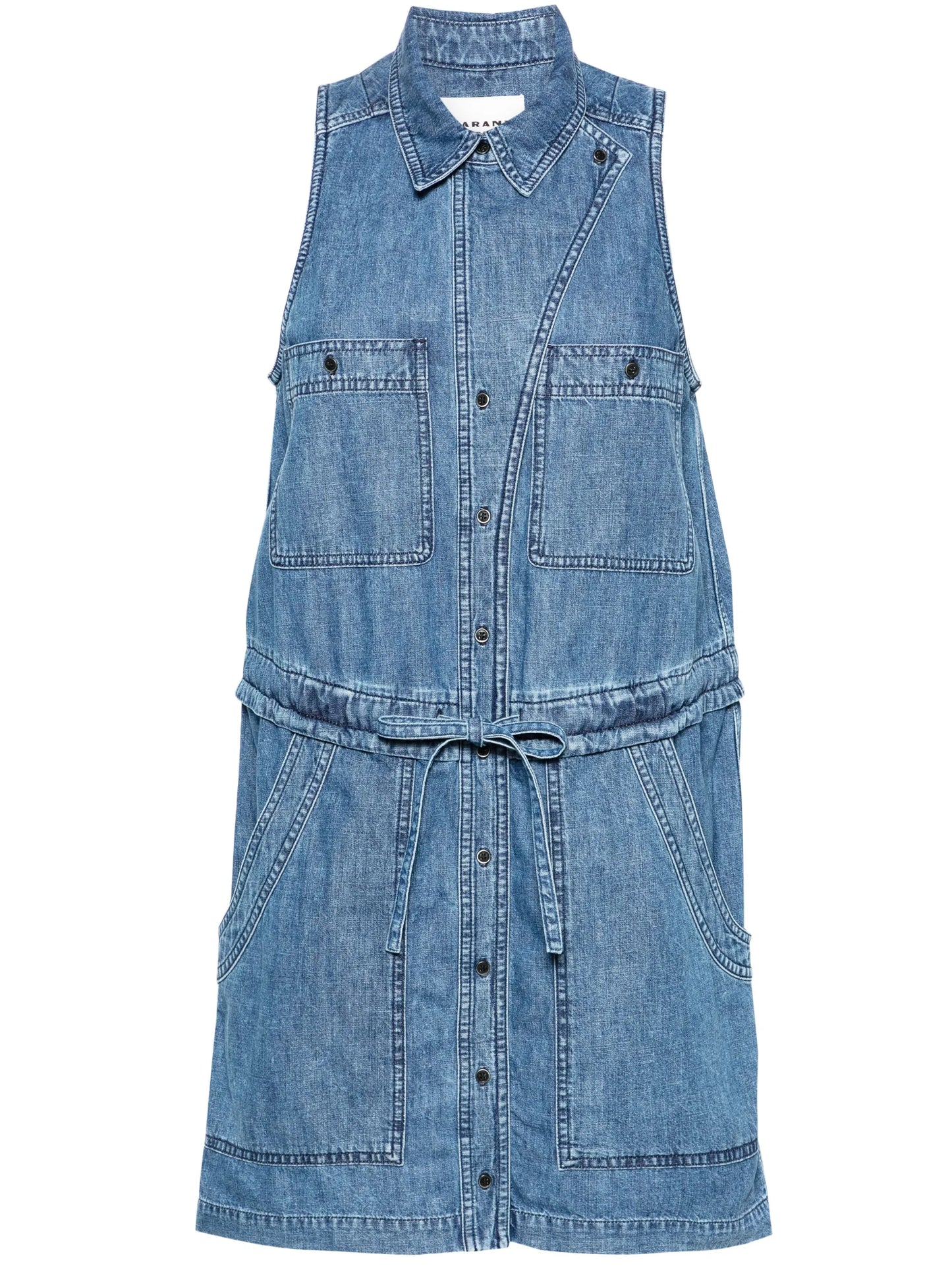 Ines sleeveless denim minidress