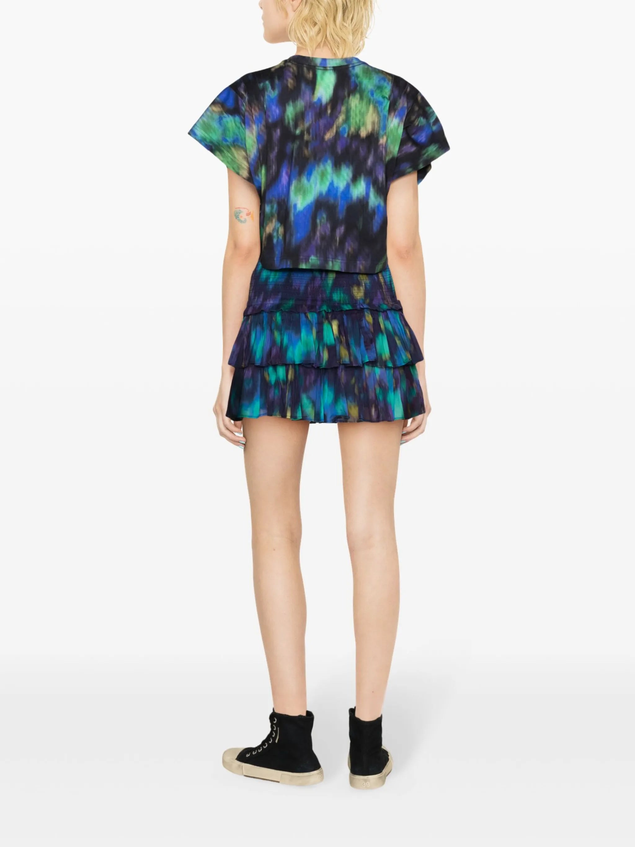 Naomi tie-dye mini skirt