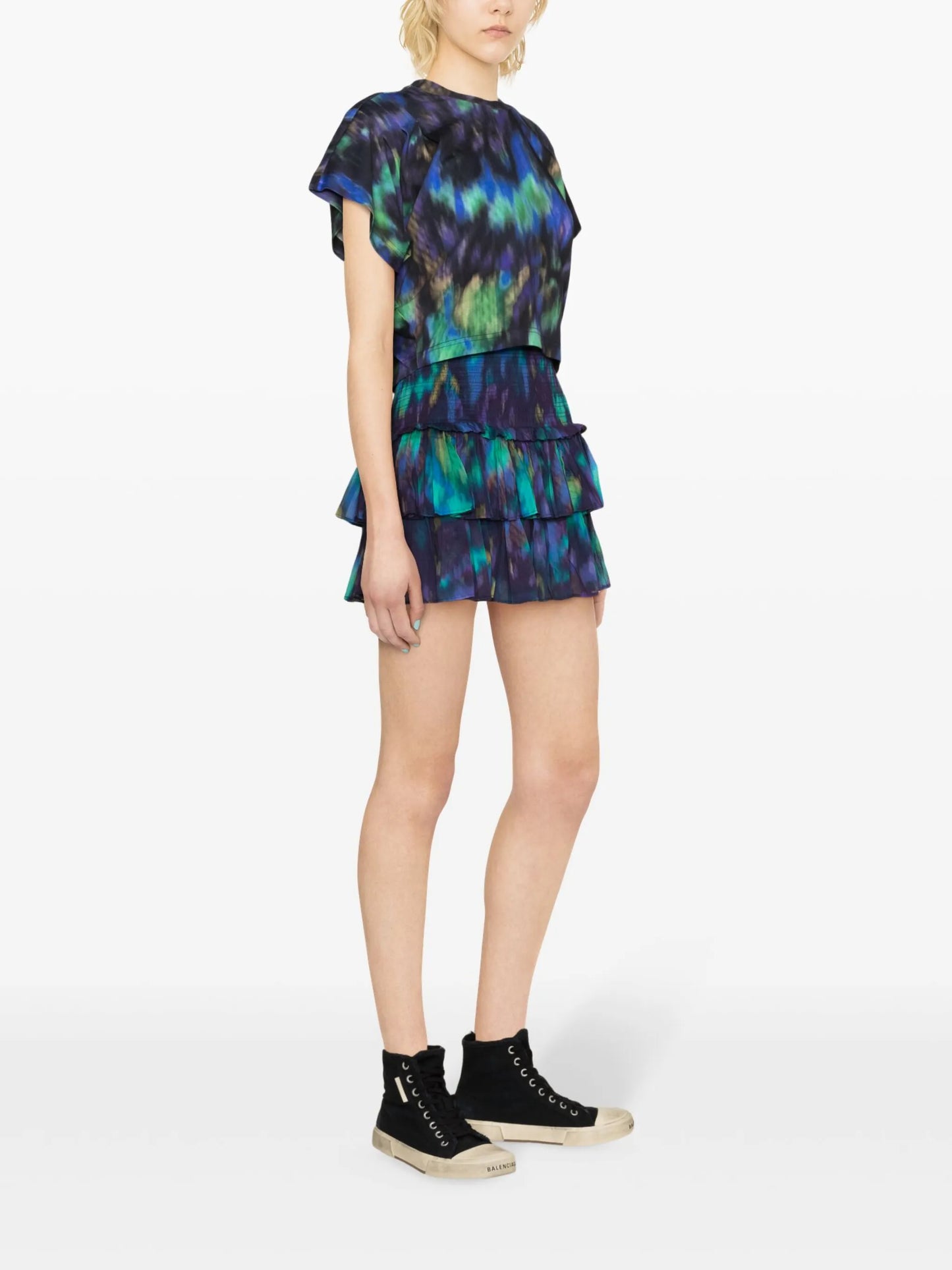 Naomi tie-dye mini skirt