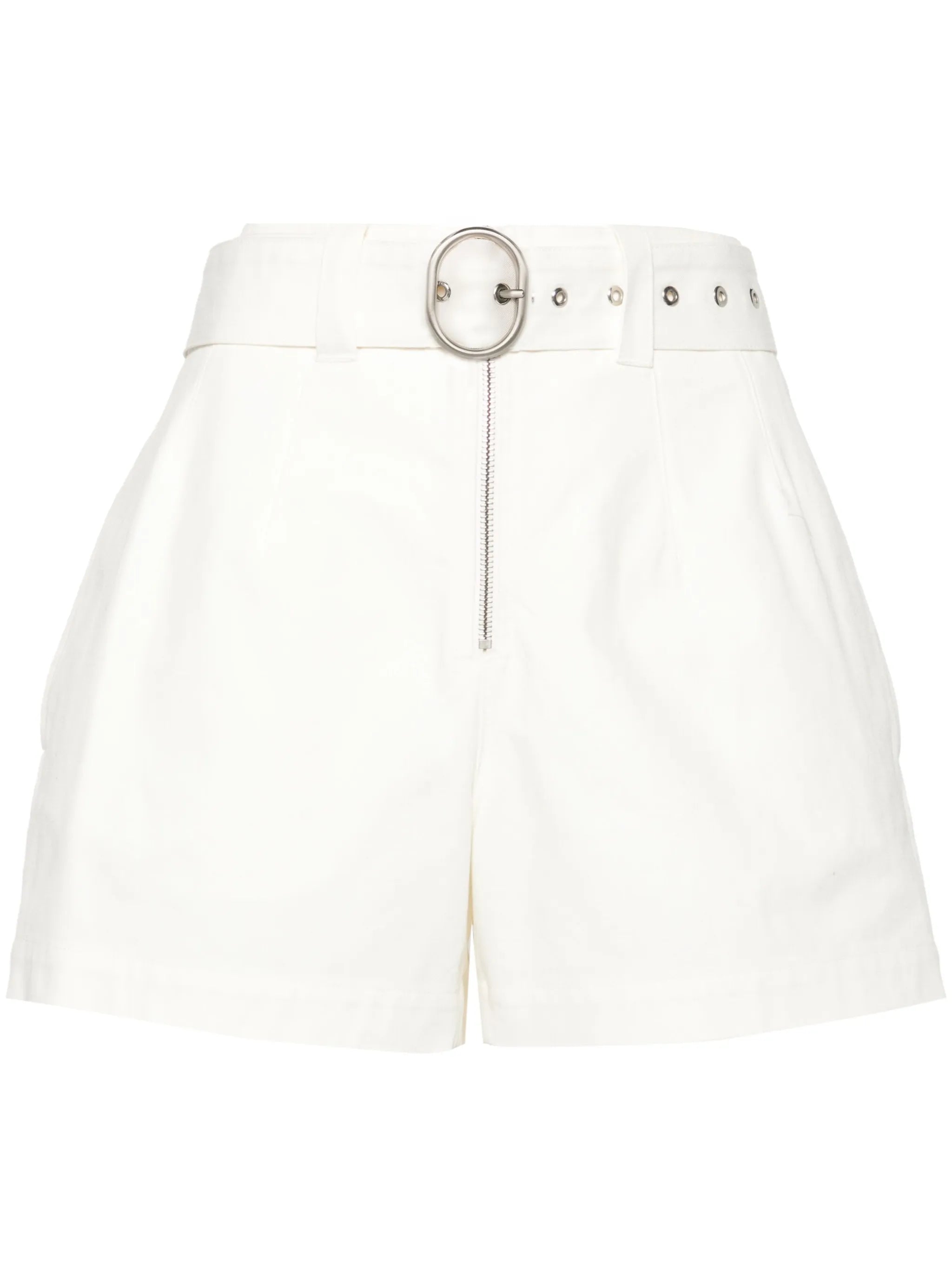 belted denim shorts