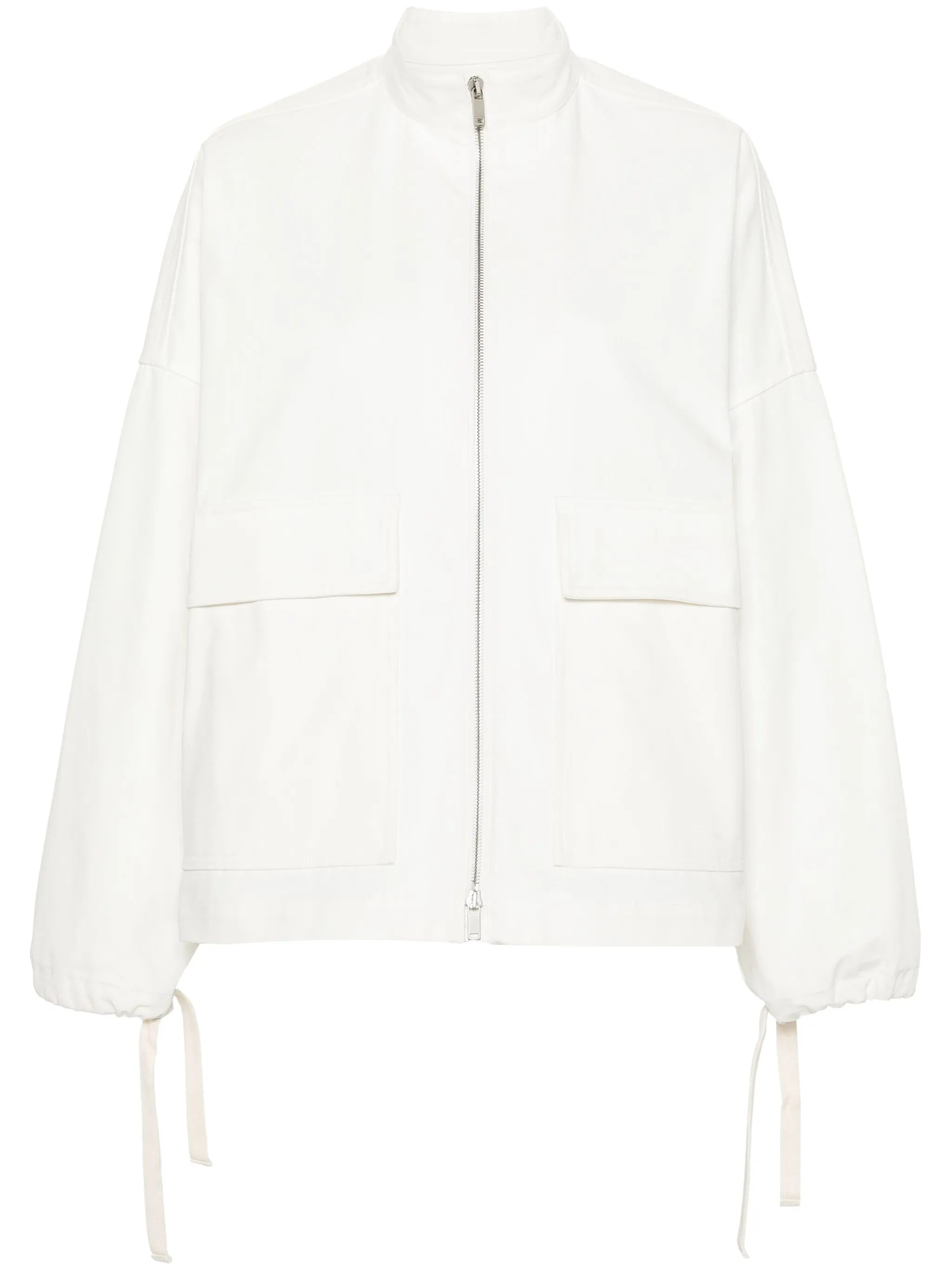 logo-patch canvas cargo jacket
