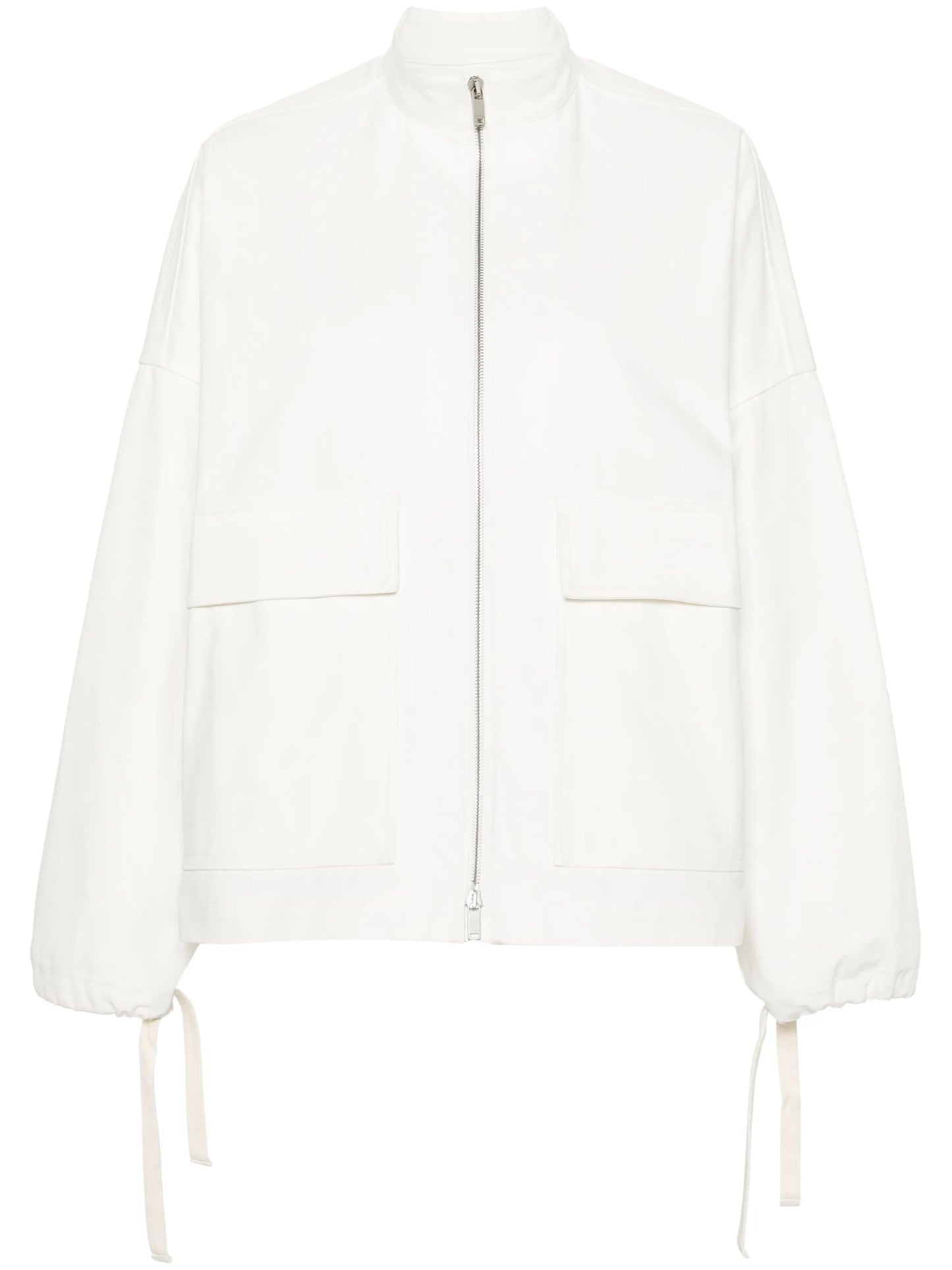 logo-patch canvas cargo jacket