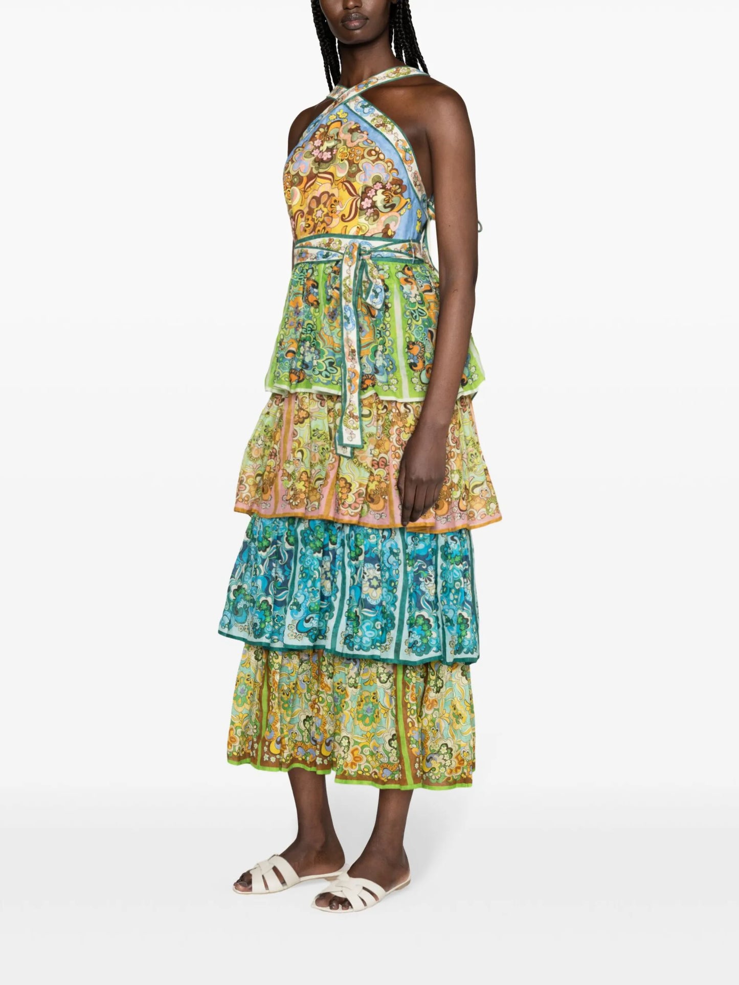 Dreamer halterneck tiered dress