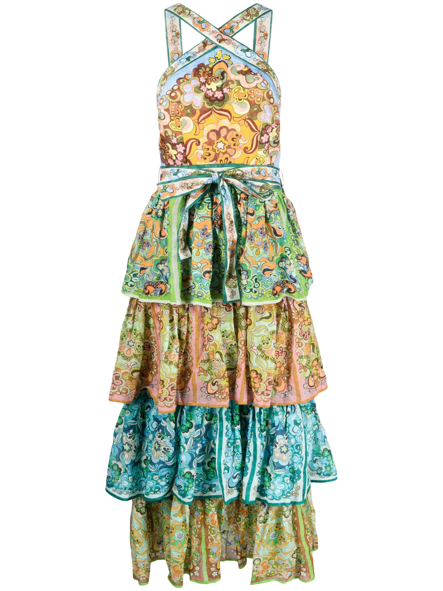 Dreamer halterneck tiered dress