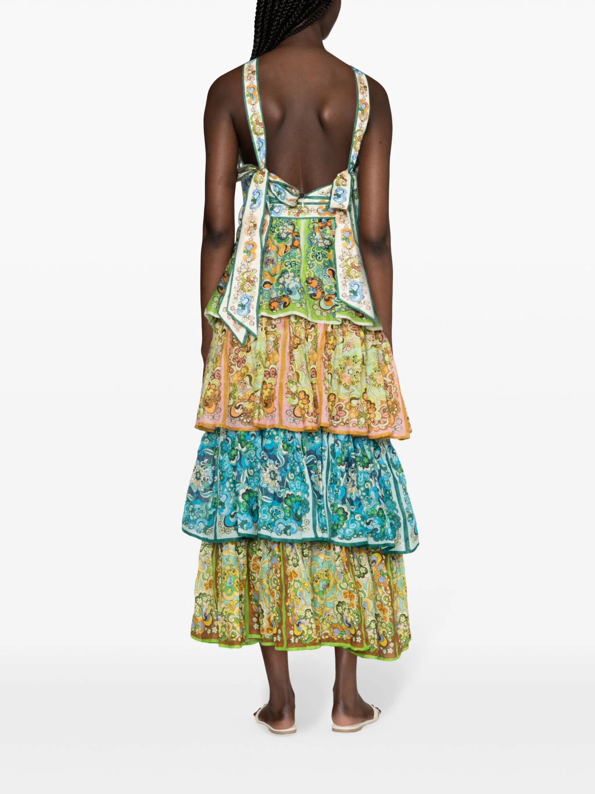 Dreamer halterneck tiered dress
