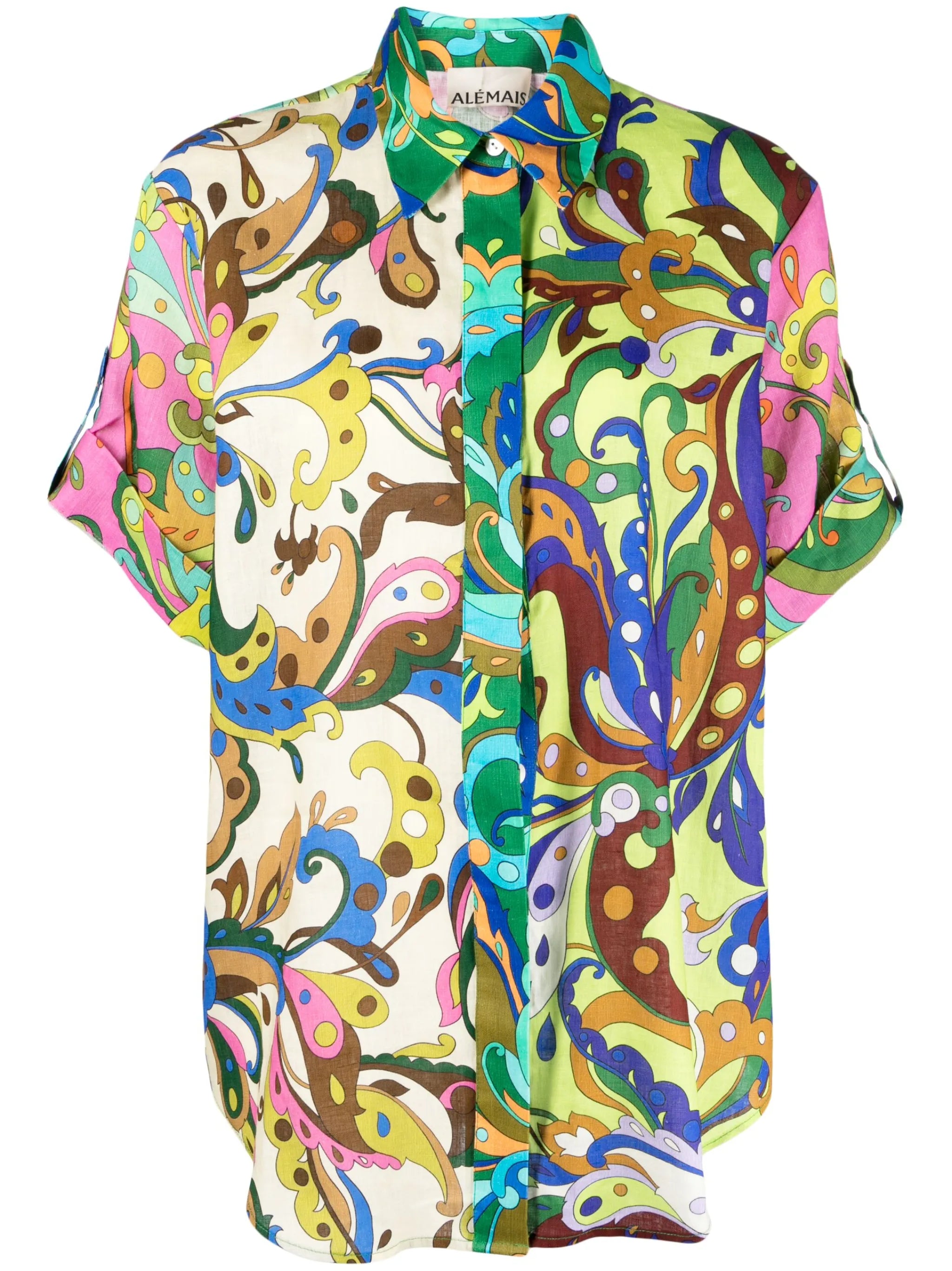 Yvette floral-print linen shirt