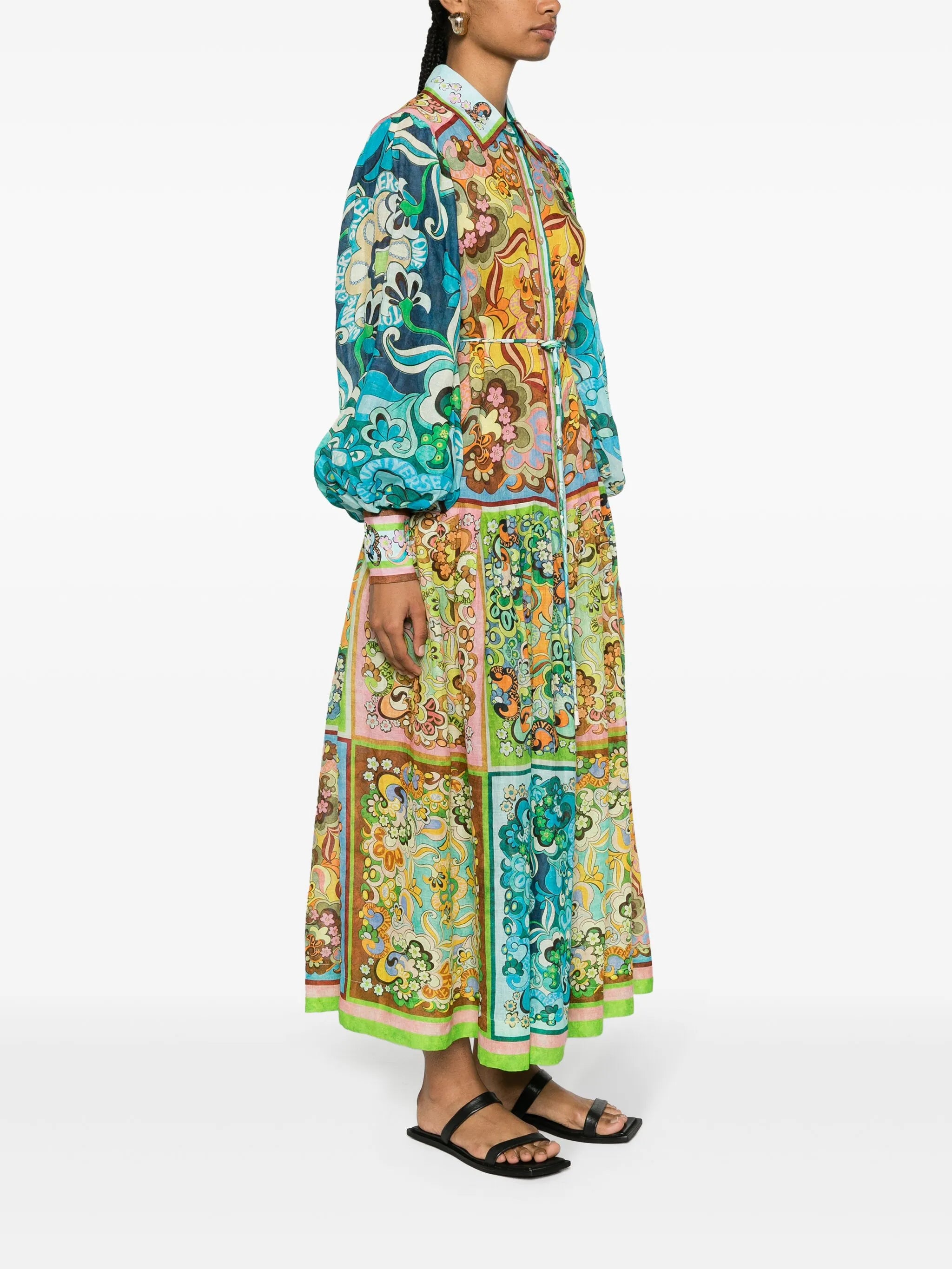 Dreamer floral-print midi shirtdress