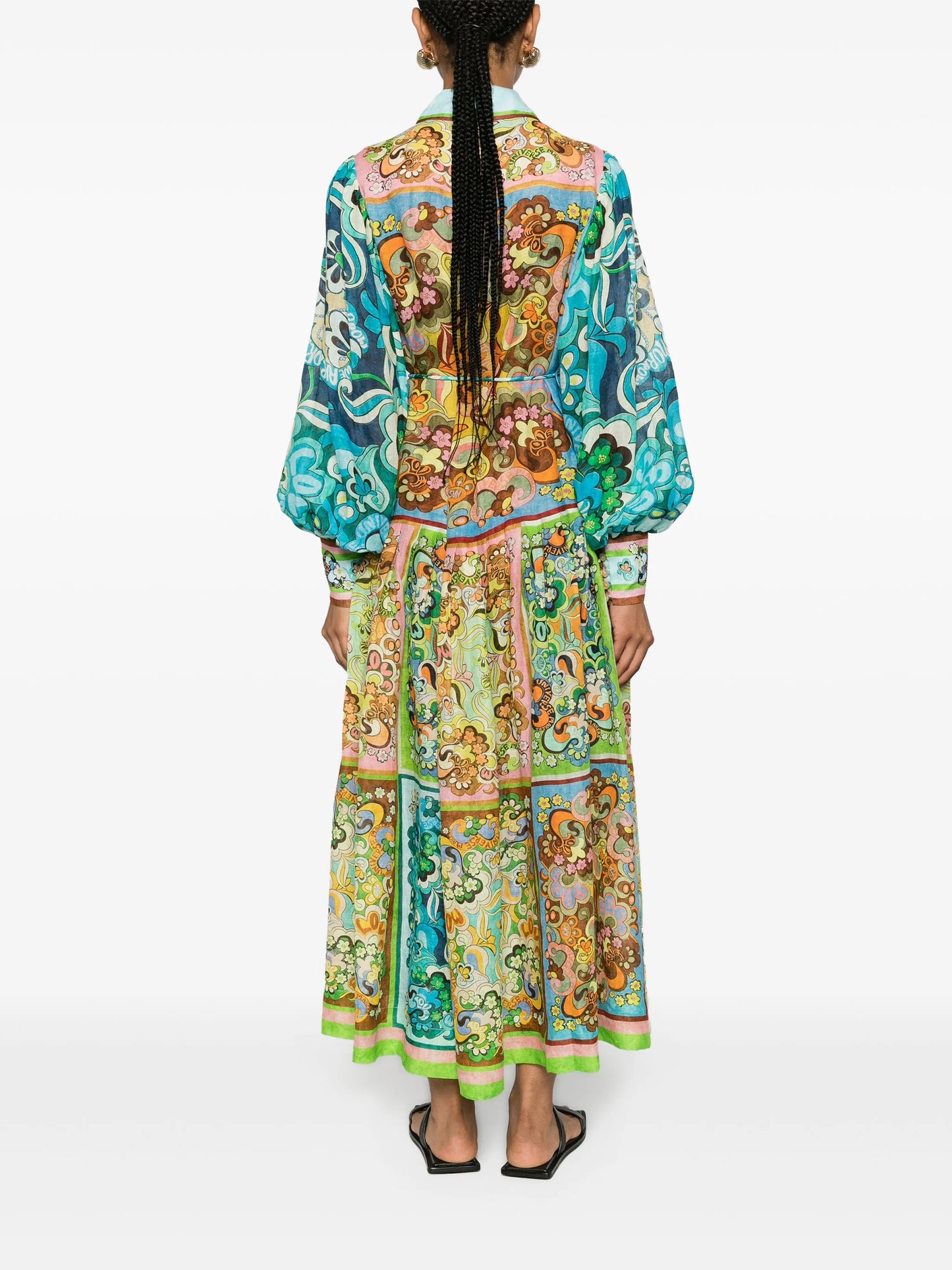 Dreamer floral-print midi shirtdress