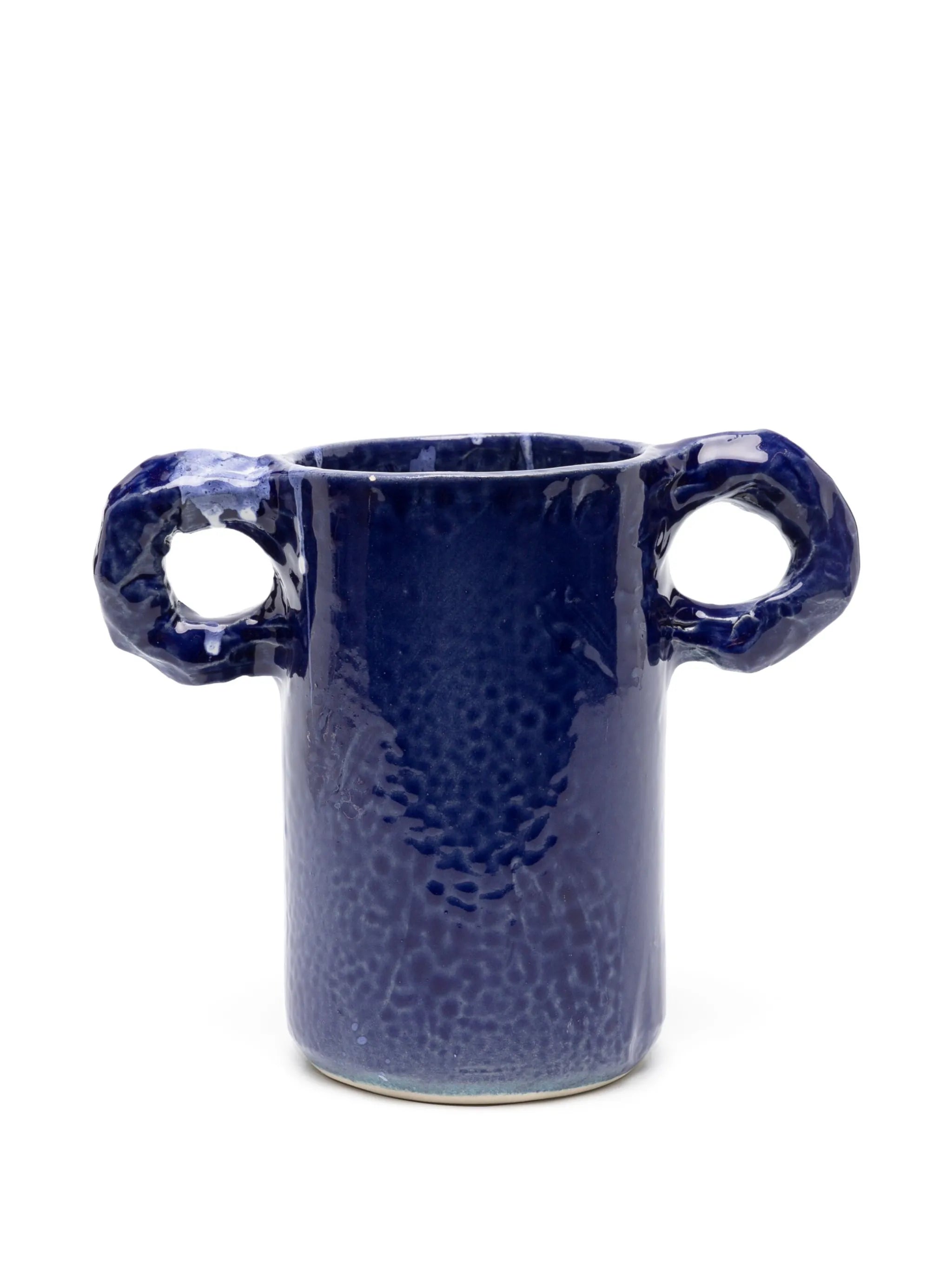 Studio paint-splatter ceramic vase