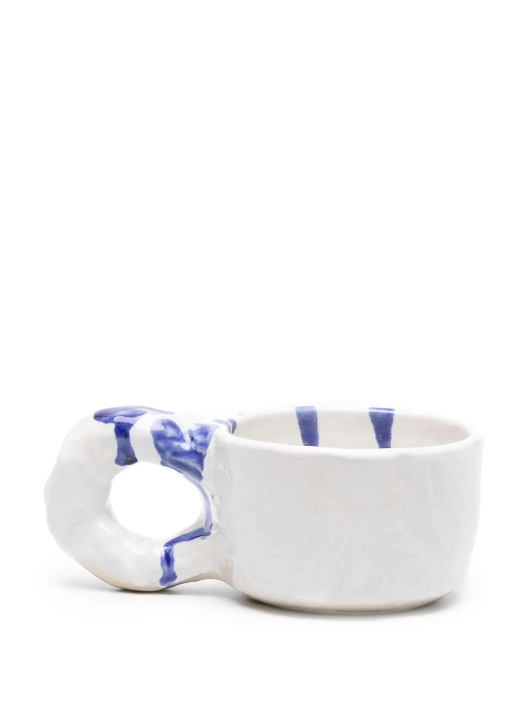 Studio paint-splatter ceramic cups (set of two)